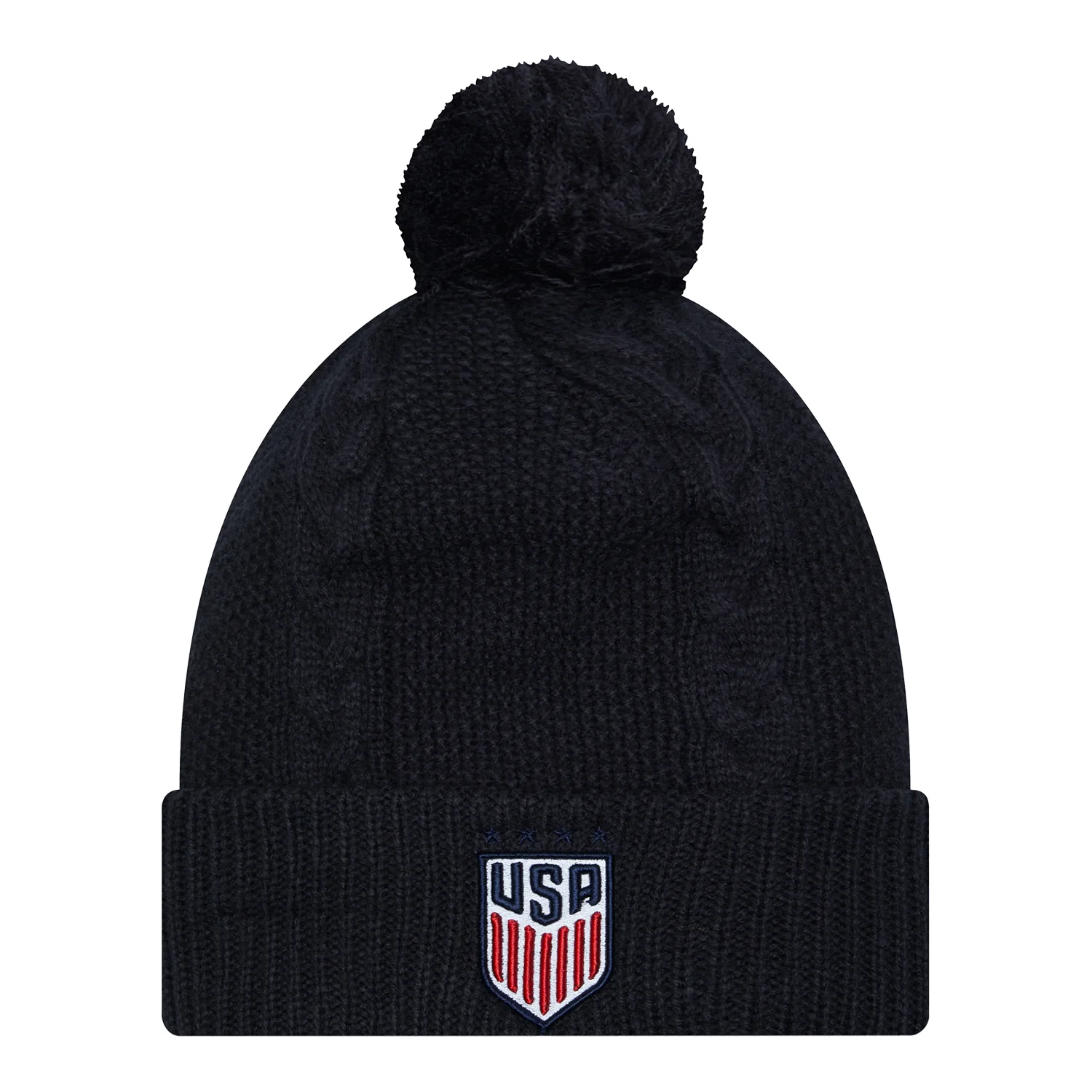 Women's New Era USMNT Navy Cable Knit Hat