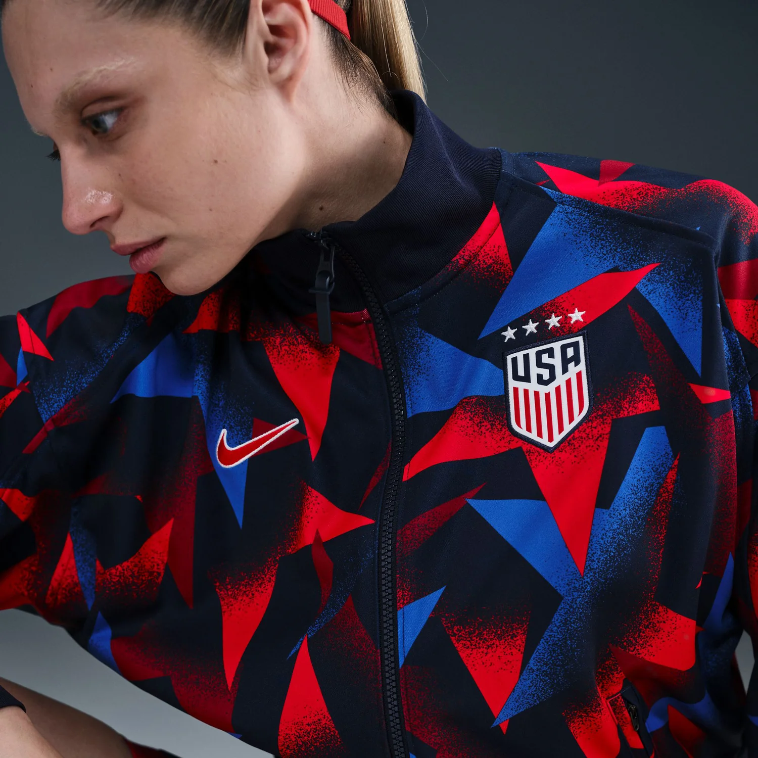 Women's Nike USWNT 2025 Academy Pro Star Navy Anthem Jacket - Image 3