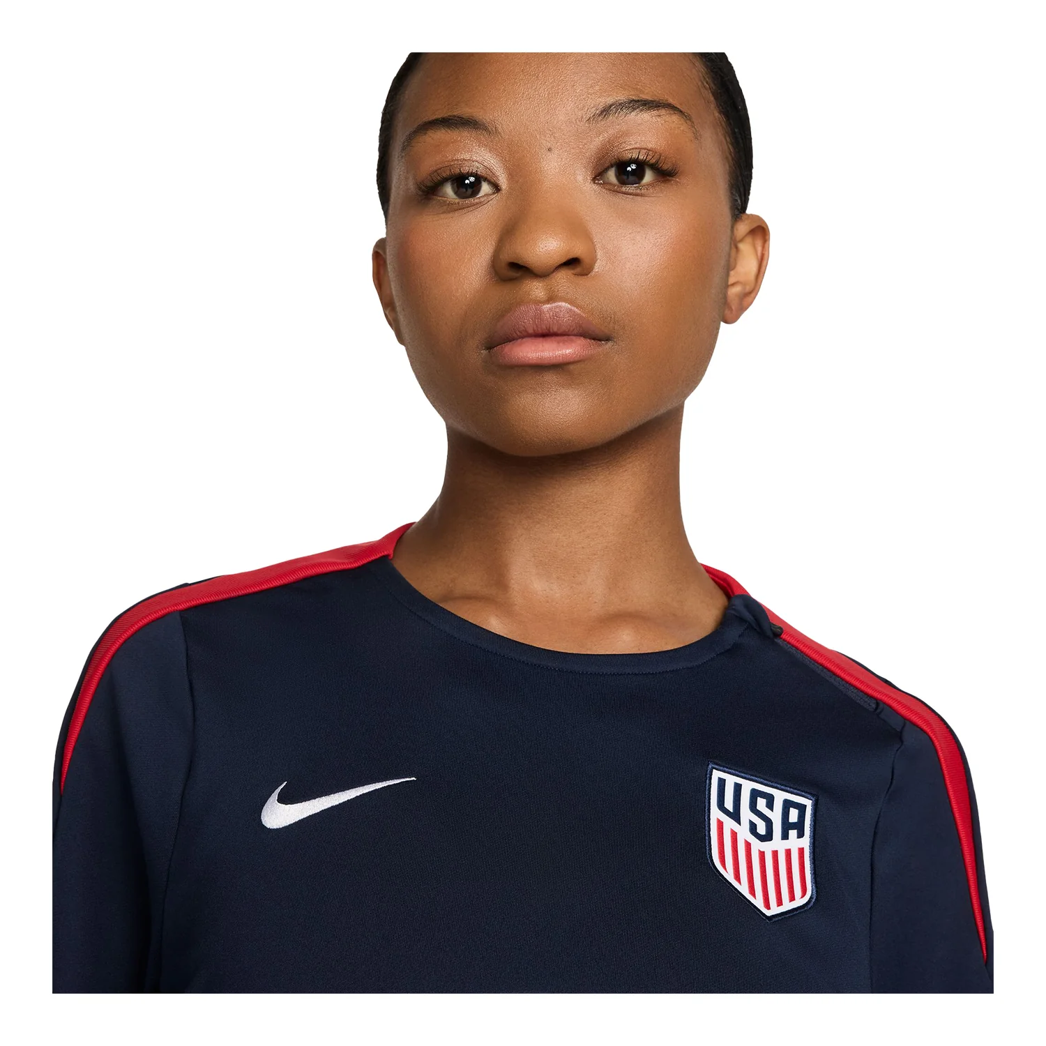 Women's Nike USWNT VW Strike Long Sleeve Navy Top - Image 2