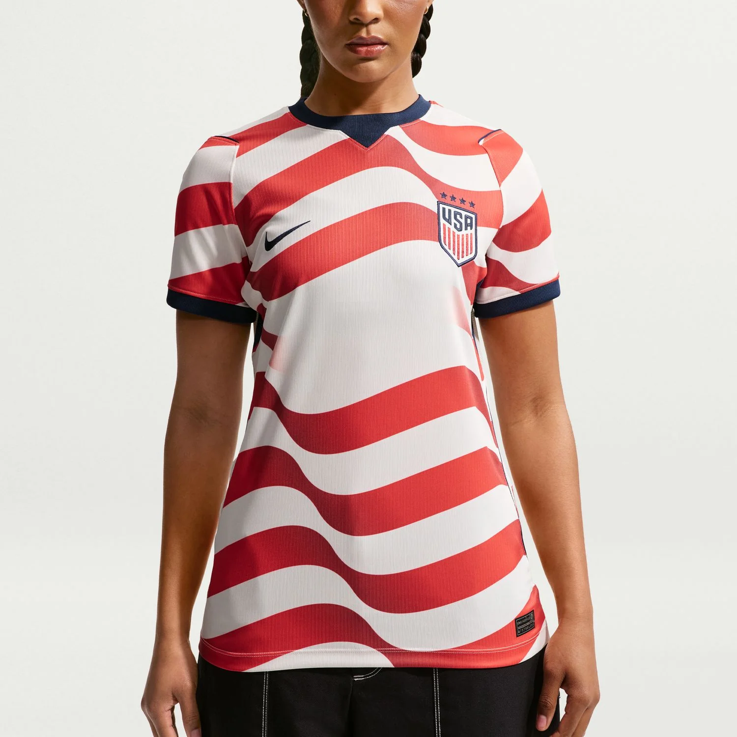 Women's Nike USWNT 2026 Personalized Home Stadium Jersey - Stripes - Image 4