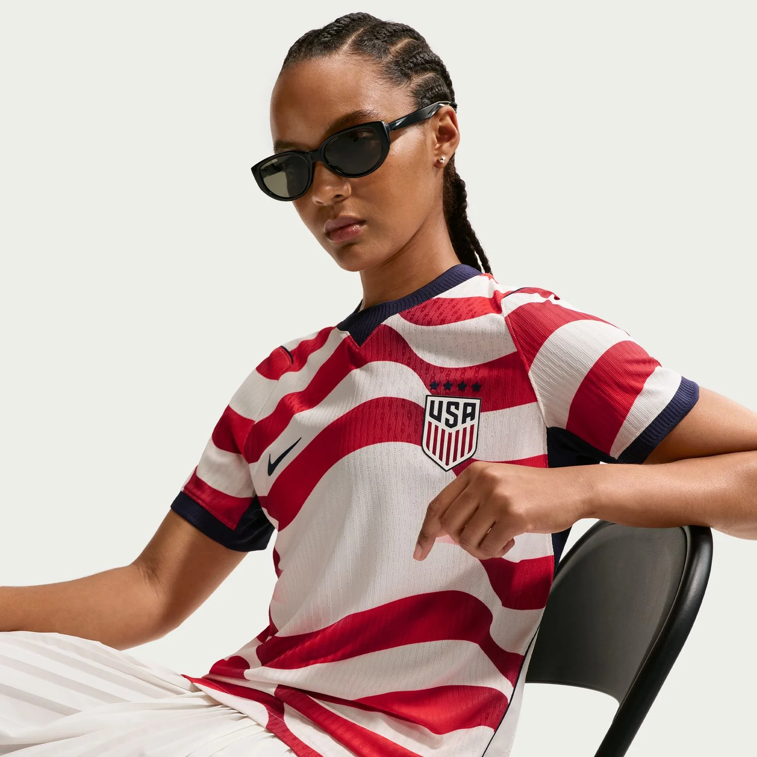 Women's Nike USWNT 2026 Home Match Jersey - Stripes - Image 2