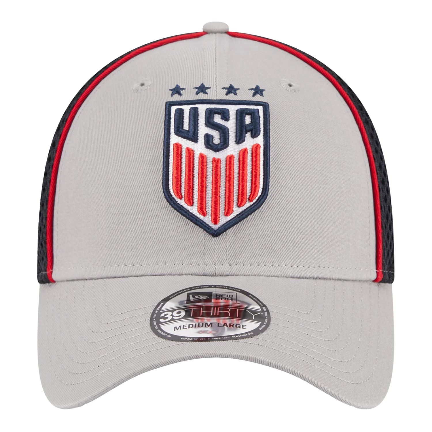 Men's New Era USWNT 39Thirty Grey Mesh Hat