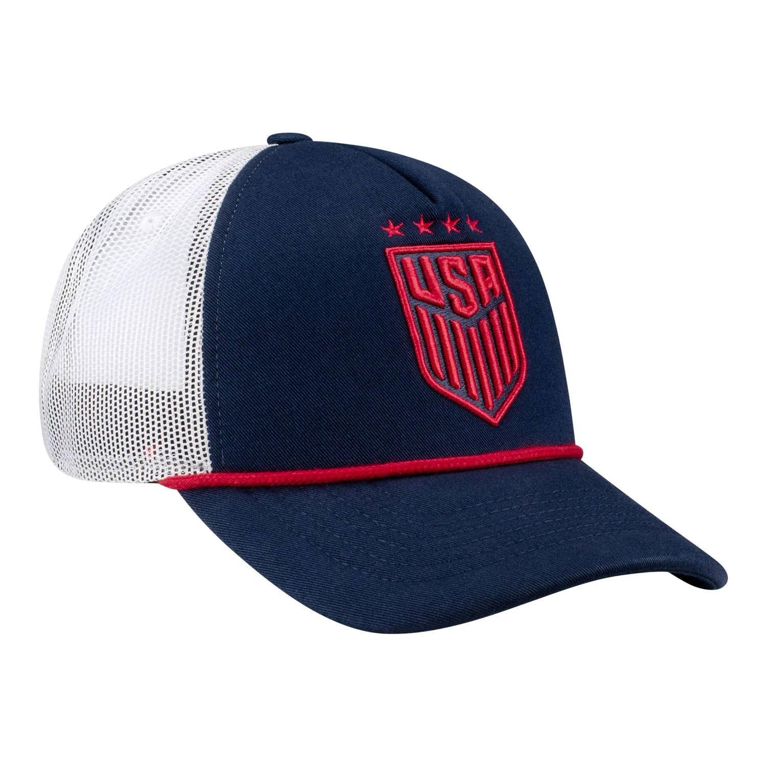 Adult Fan Ink USWNT Fog Navy Rope Trucker Hat - Image 2