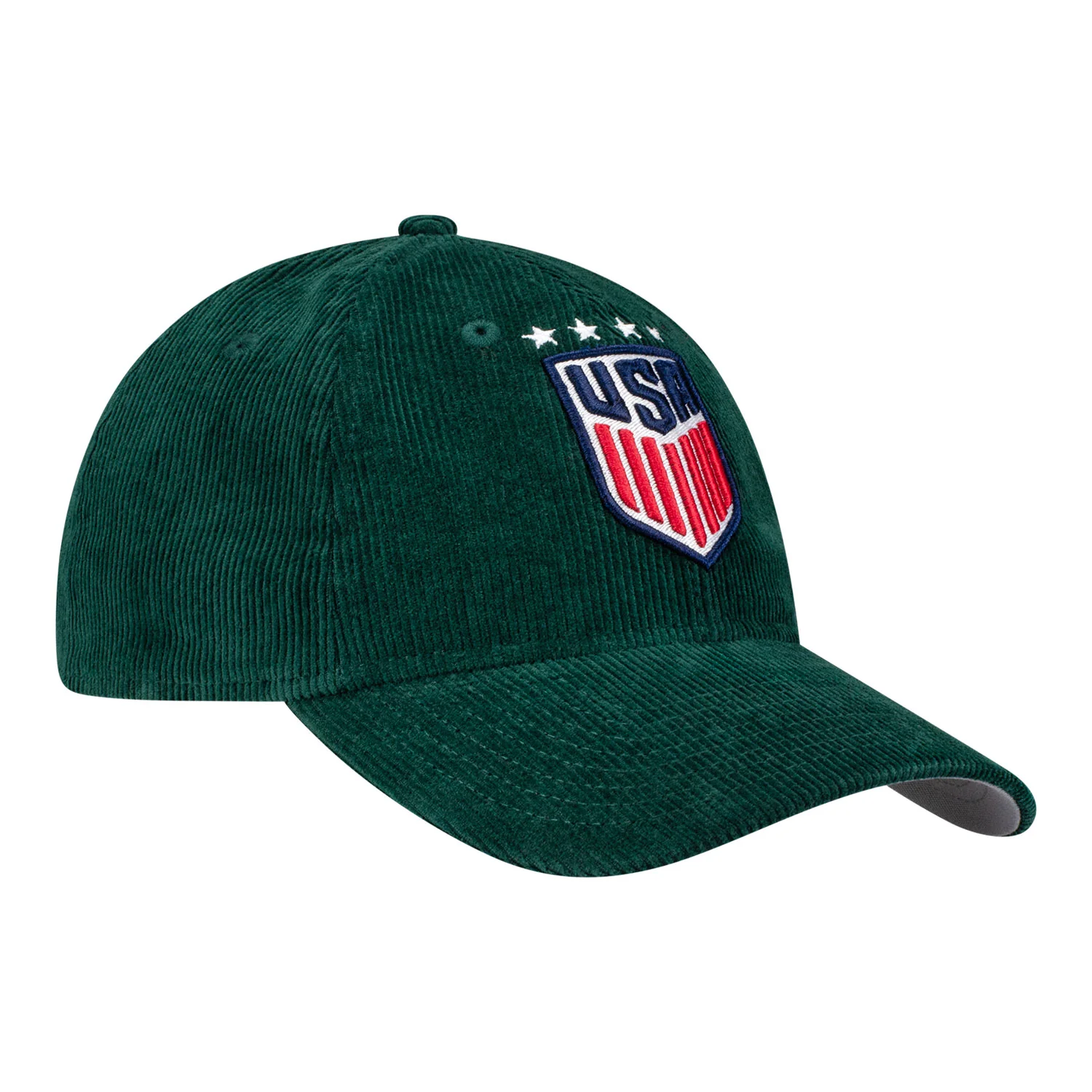 Adult USWNT New Era 9Twenty Dark Green Corduroy Hat - Image 2