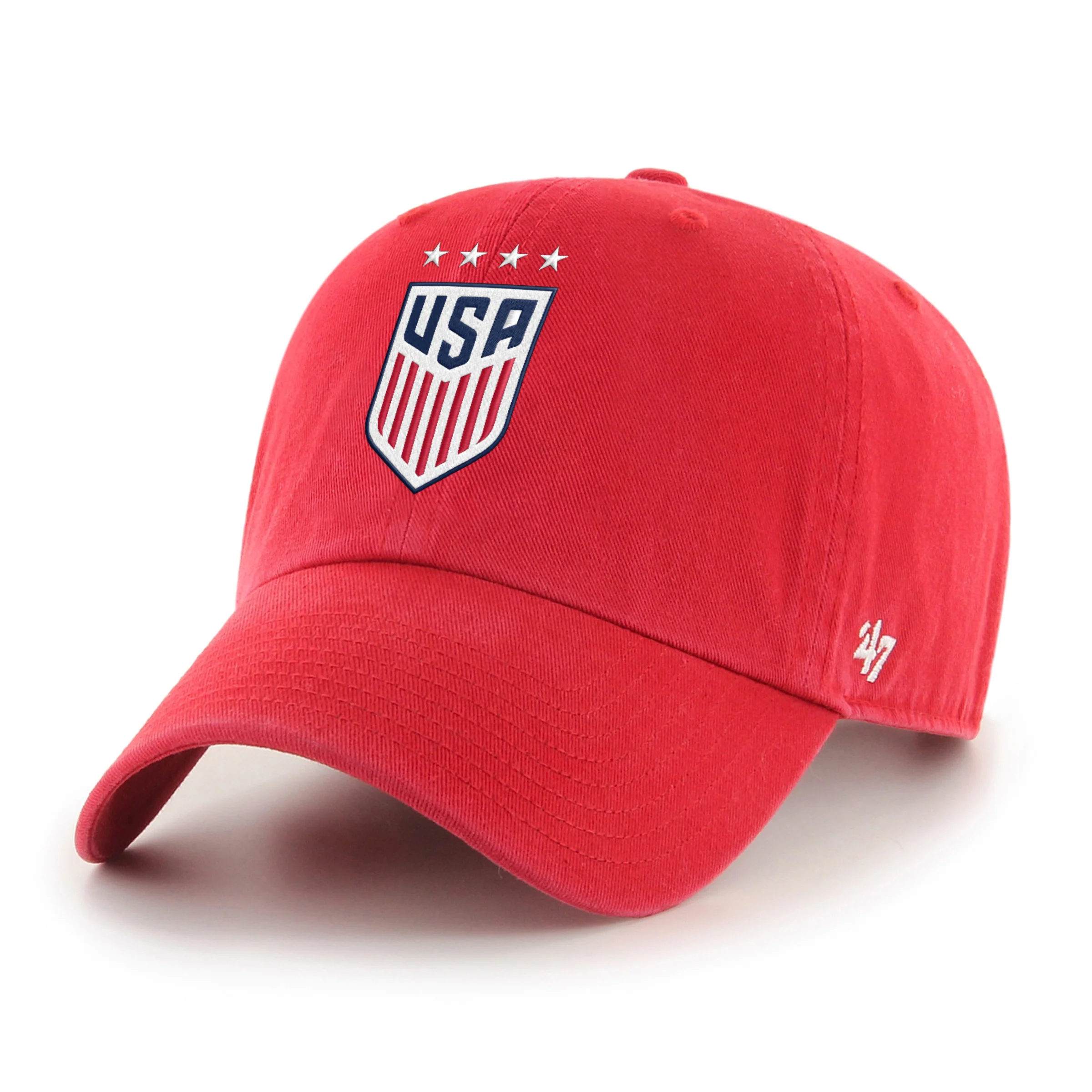 Adult 47 Brand USWNT Clean Up Red Adjustable Hat