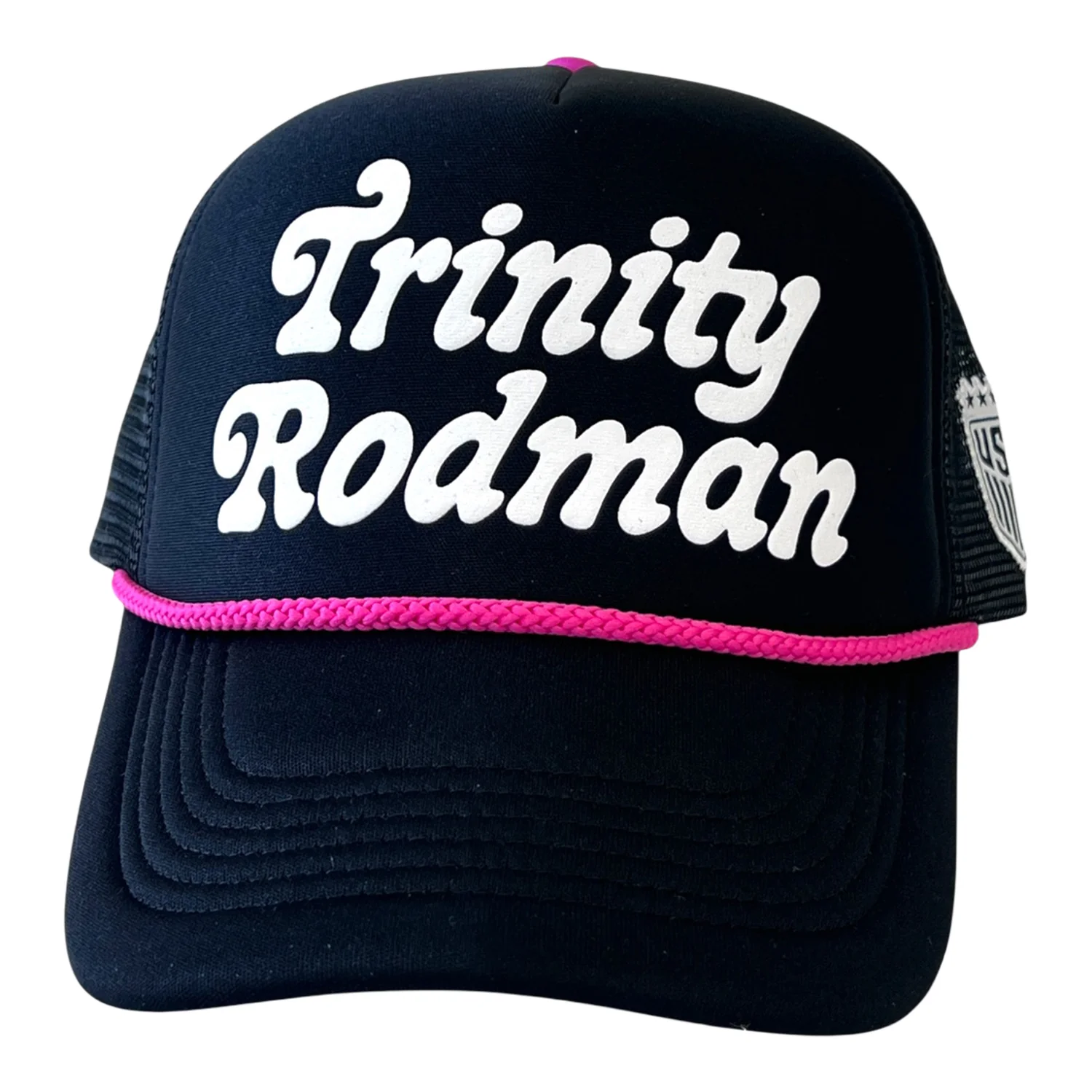 Adult USWNT Trinity Rodman Puff Print Black Trucker Hat