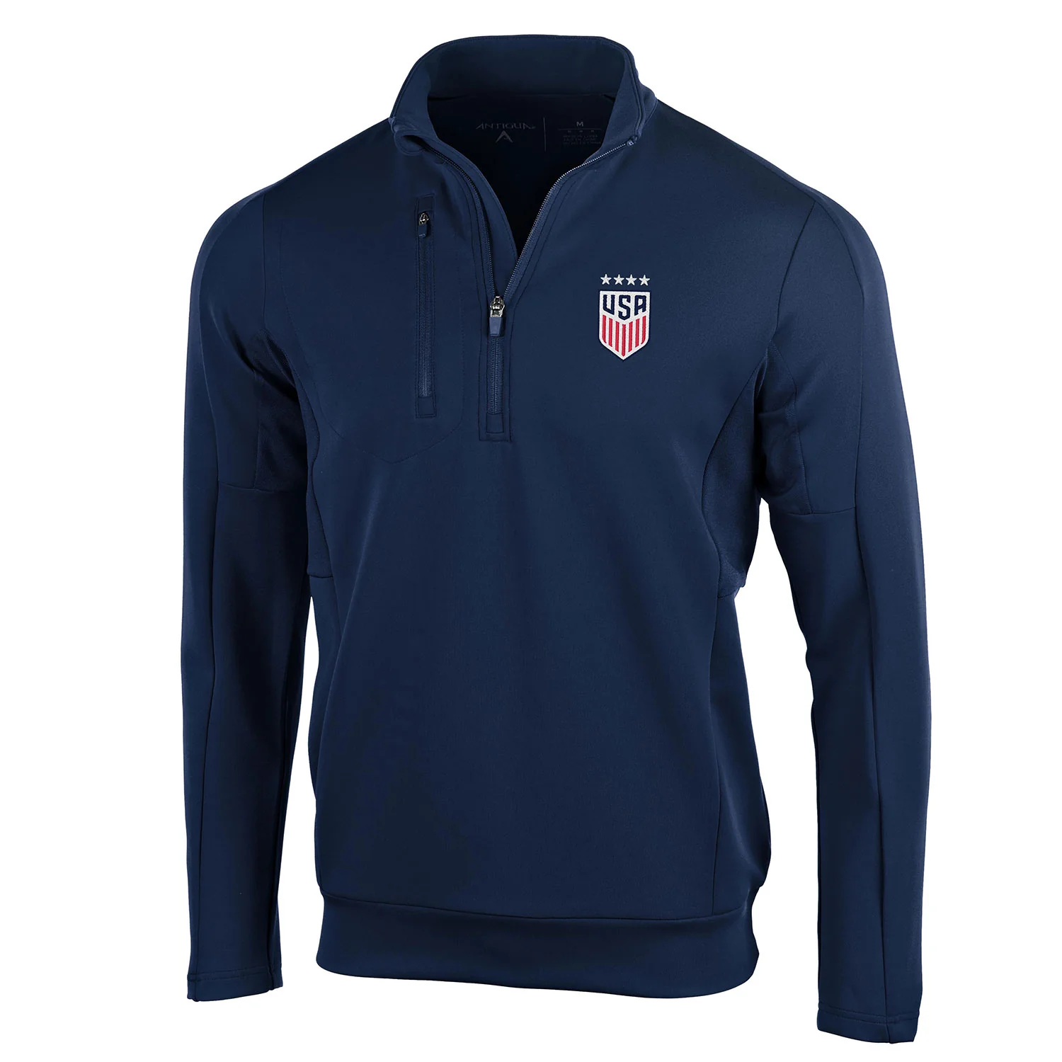 Men's Antigua USWNT Generation 1/4 Zip Navy Pullover - Image 2