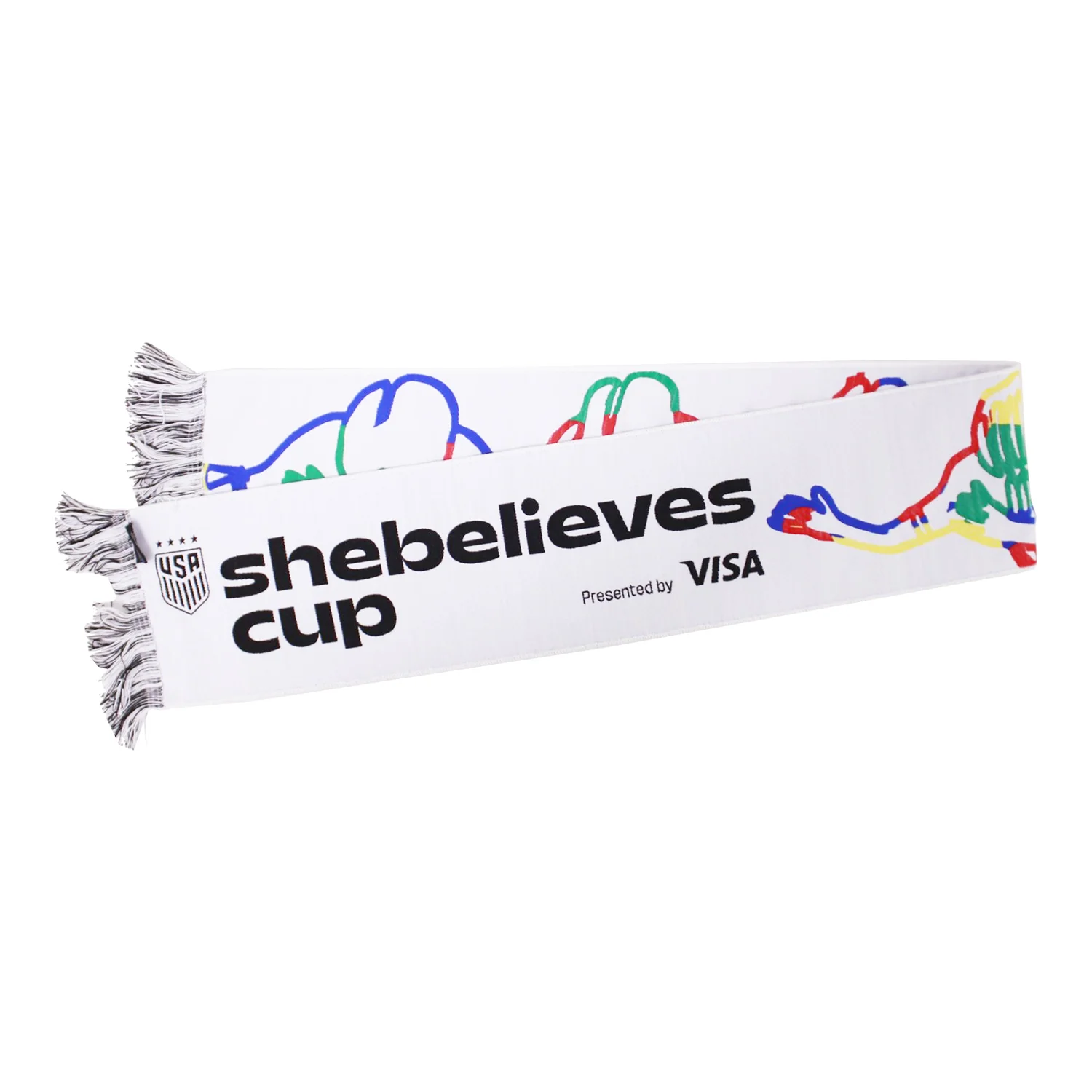 USWNT SheBelieves x RE-INC White Scarf - Image 3