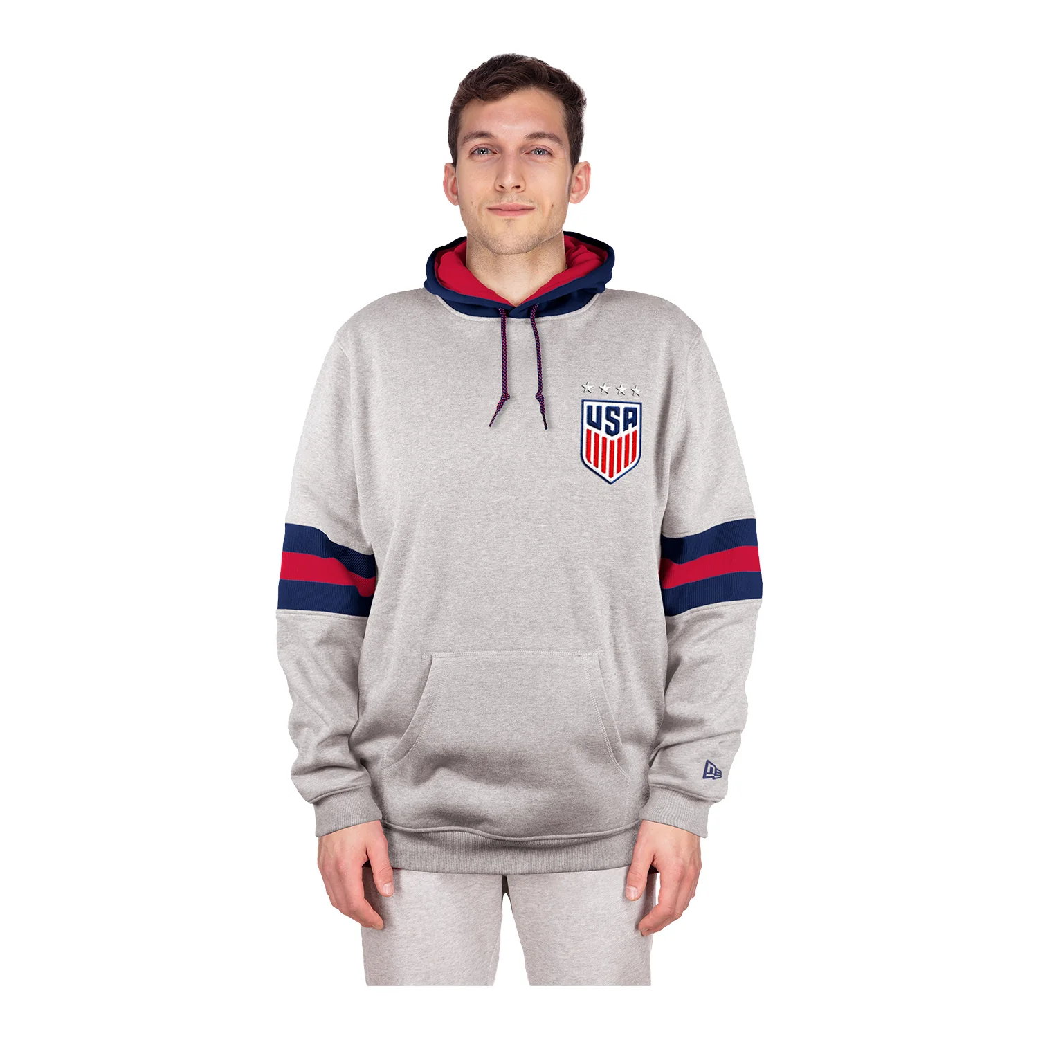 Men's New Era USWNT Grey Hoodie - Image 5