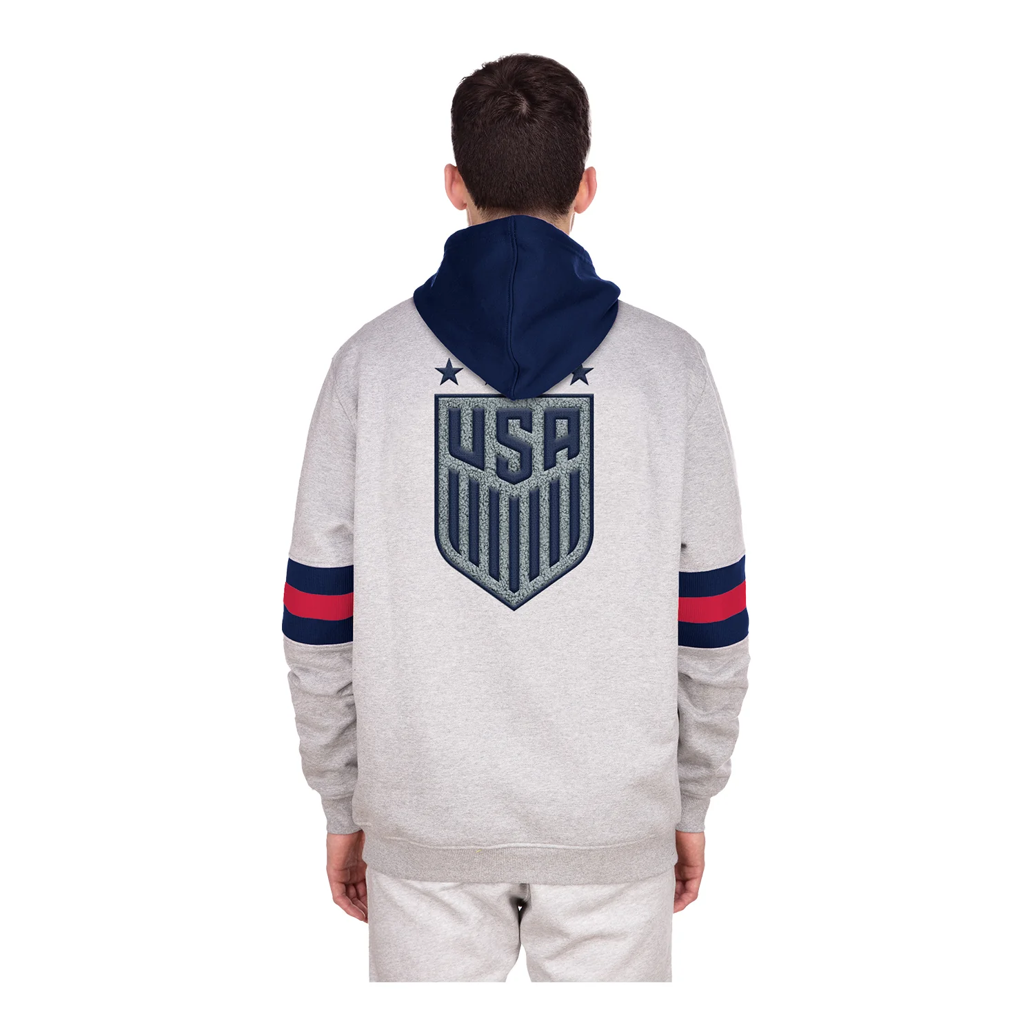 Men's New Era USWNT Grey Hoodie - Image 6