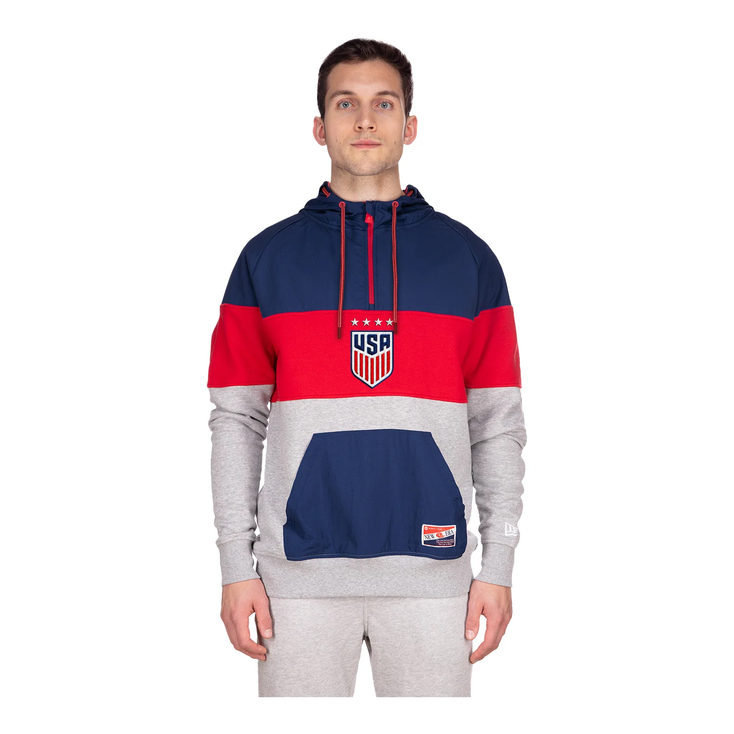 Men's New Era USWNT Tri-Color Hoodie - Image 5