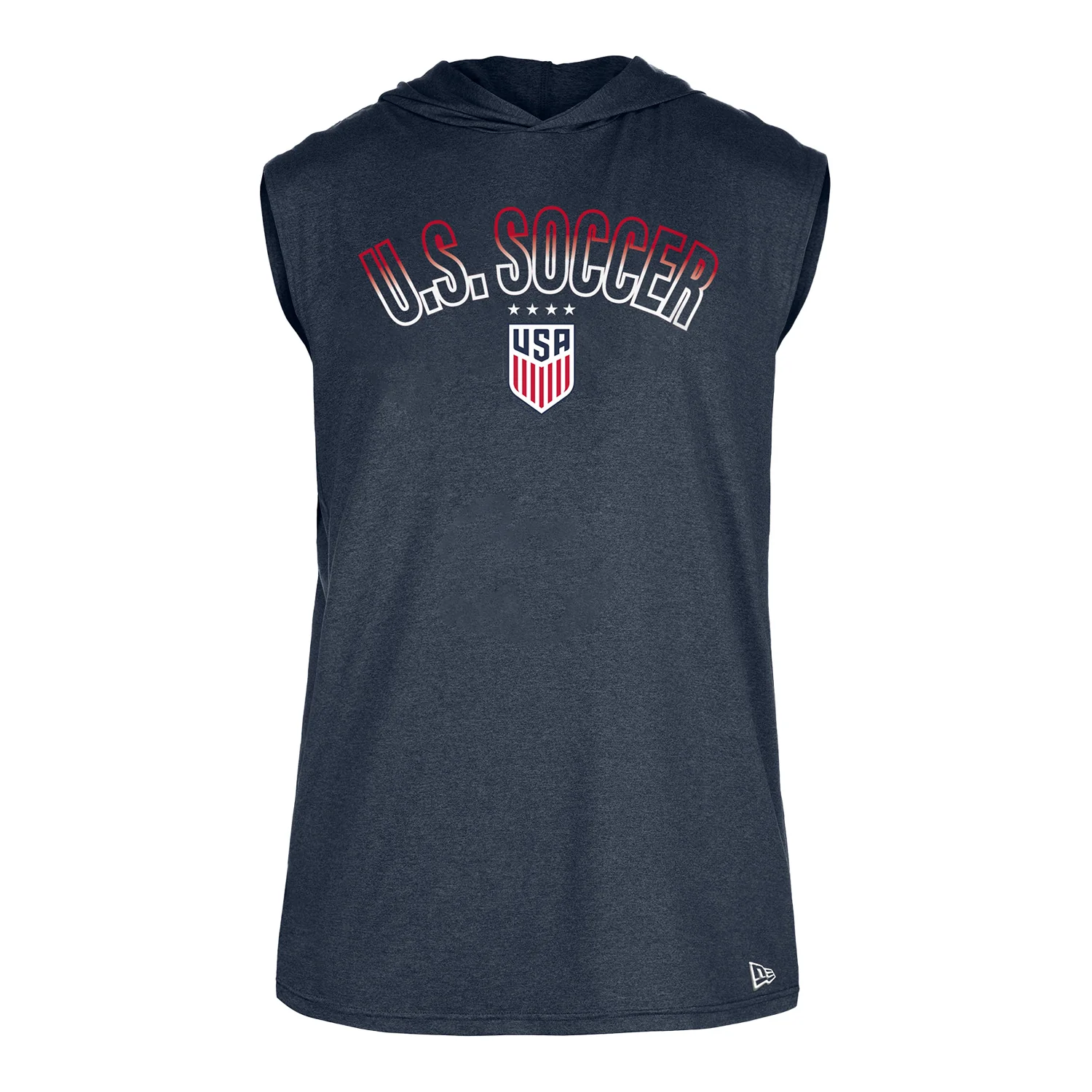 Men's New Era USWNT Navy Sleeveless Hoodie