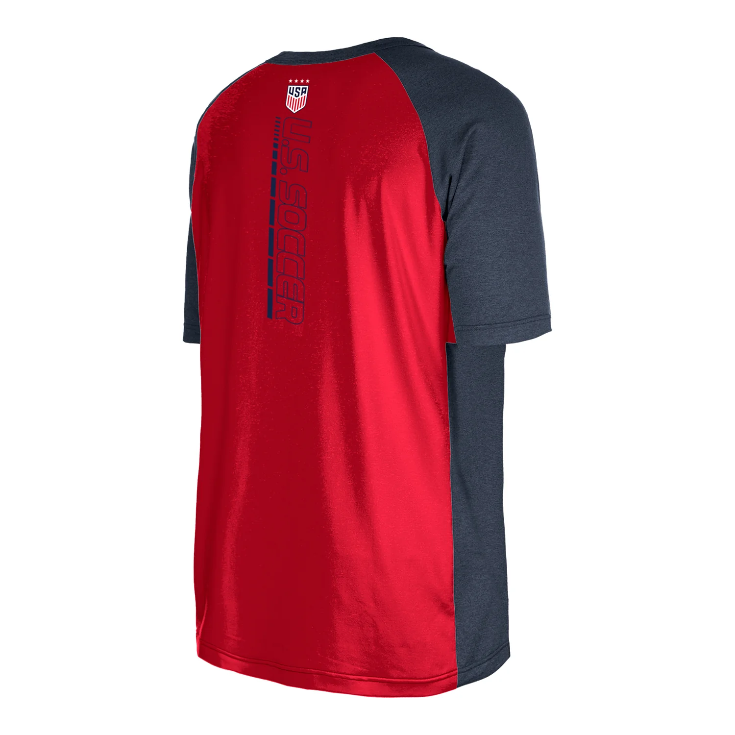 Men's New Era USWNT Brushed Heather Navy Tee - Image 3