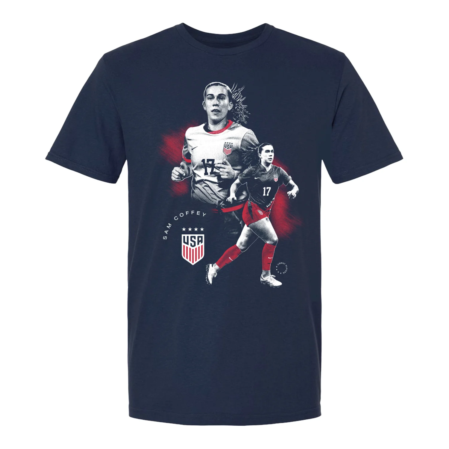 Unisex USWNT Sam Coffey Graphic Navy Tee