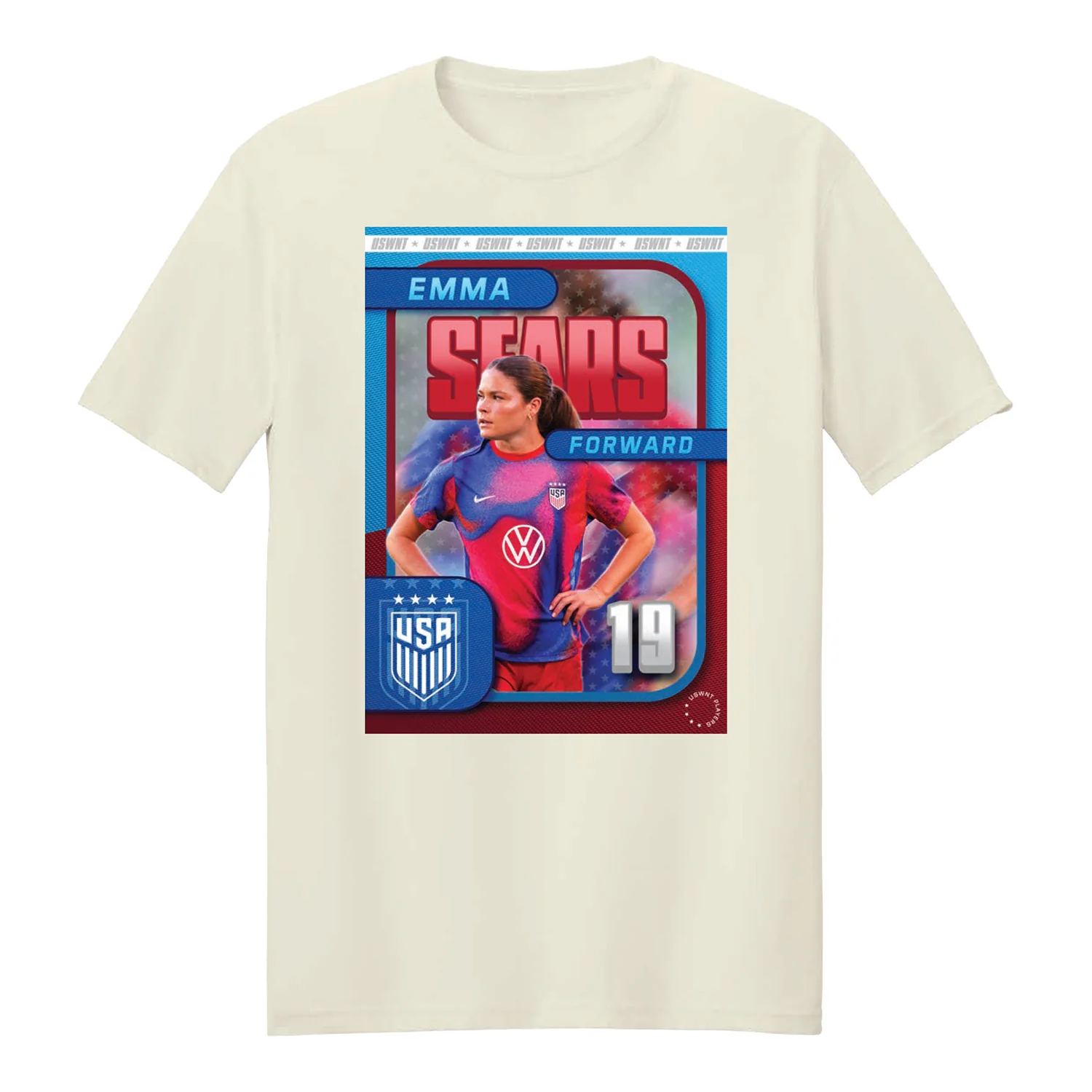 Unisex USWNT Emma Sears Trading Card T-Shirt