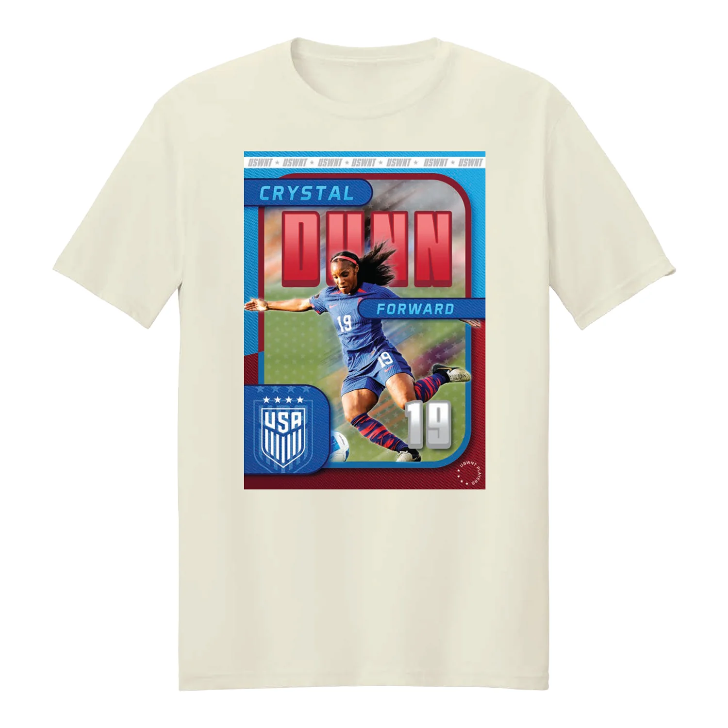 Unisex USWNT Crystal Dunn Trading Card T-Shirt