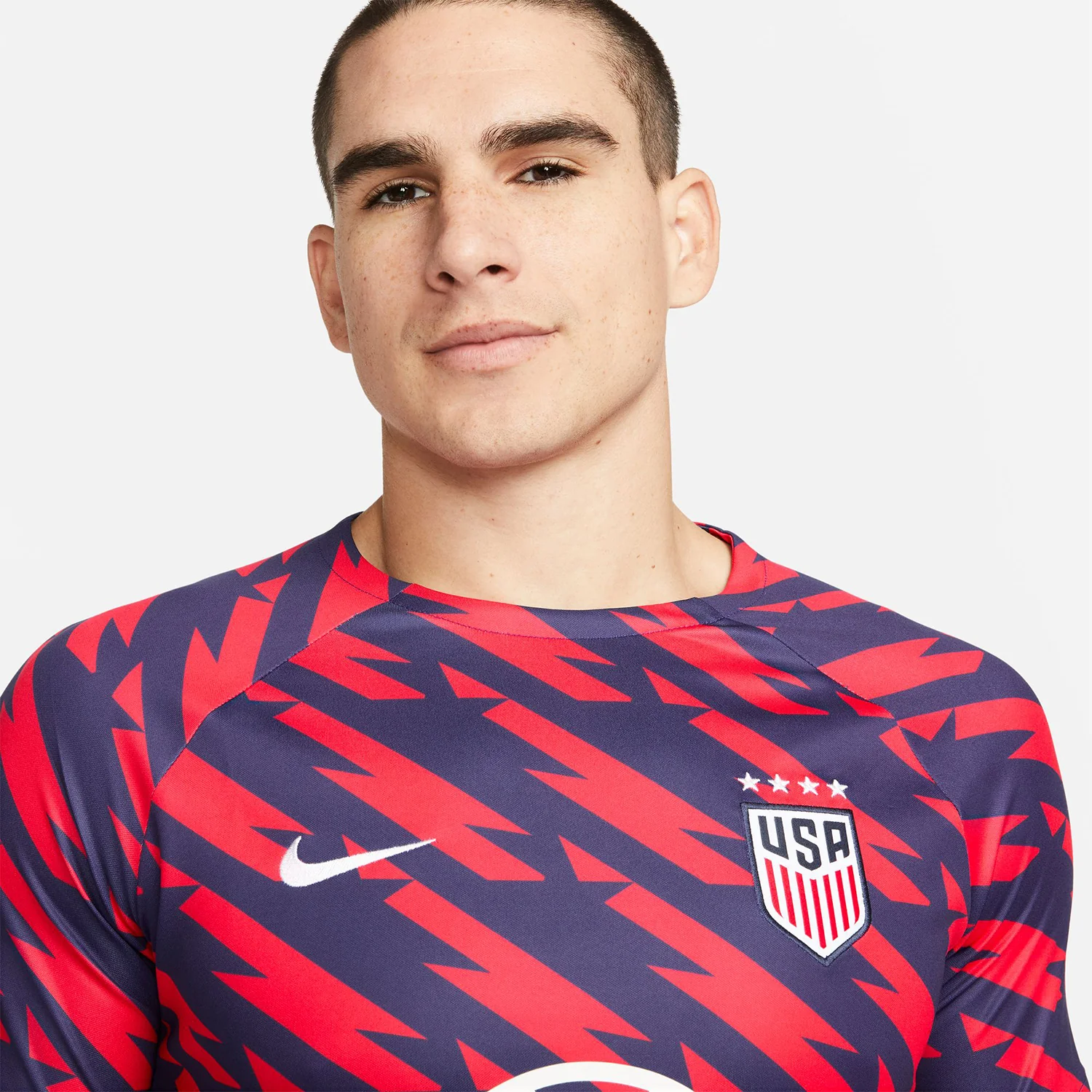 Men's Nike USWNT 2023 VW Pre-Match Red Top - Image 3