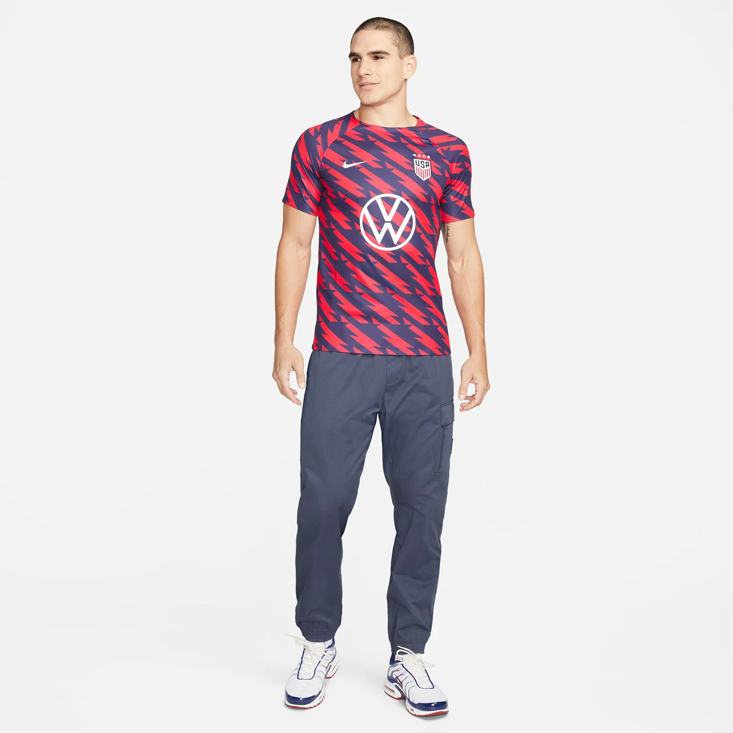 Men's Nike USWNT 2023 VW Pre-Match Red Top - Image 7