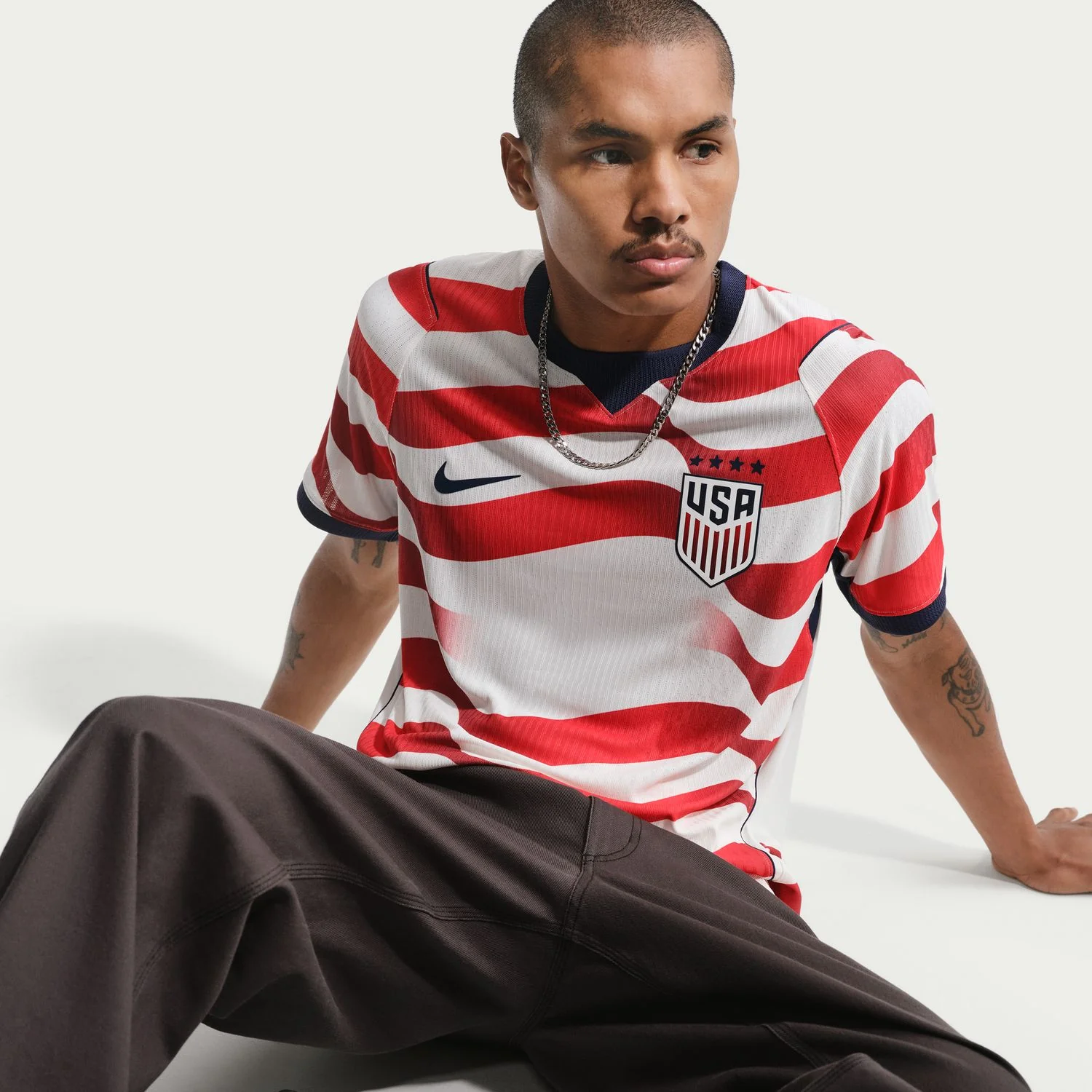 Men's Nike USWNT 2026 Personalized Home Match Jersey - Stripes - Image 5