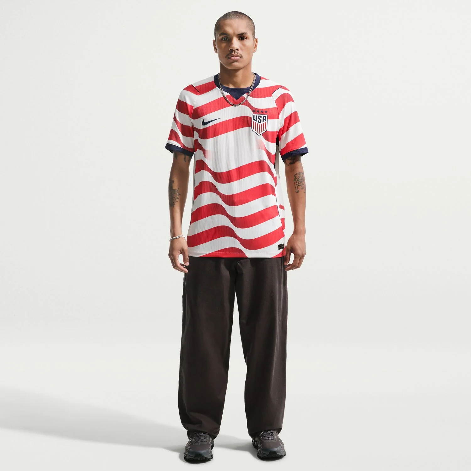 Men's Nike USWNT 2026 Personalized Home Match Jersey - Stripes - Image 6