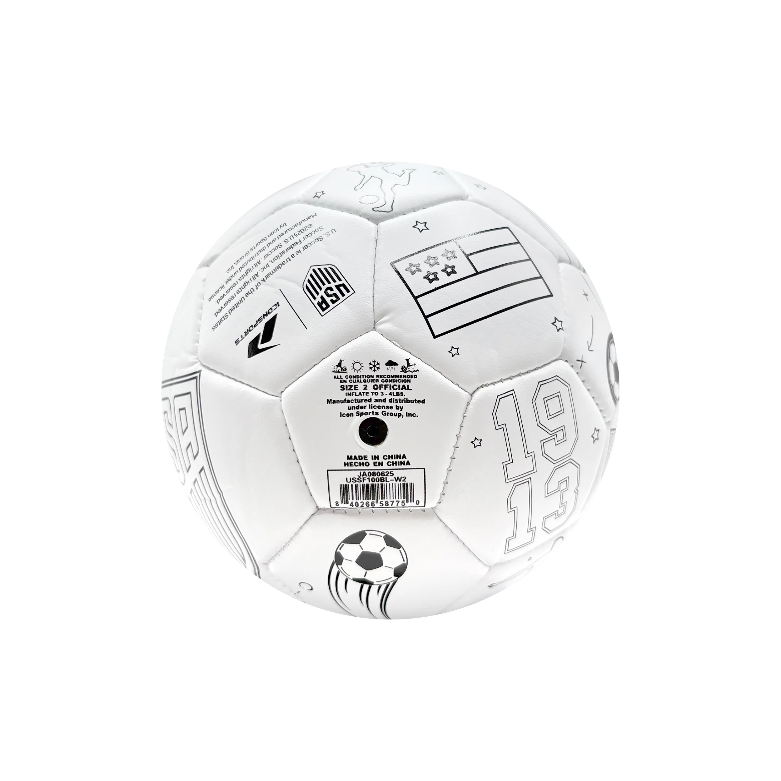 U.S. Soccer Coloring Soccer Ball - Size 2 - Image 3