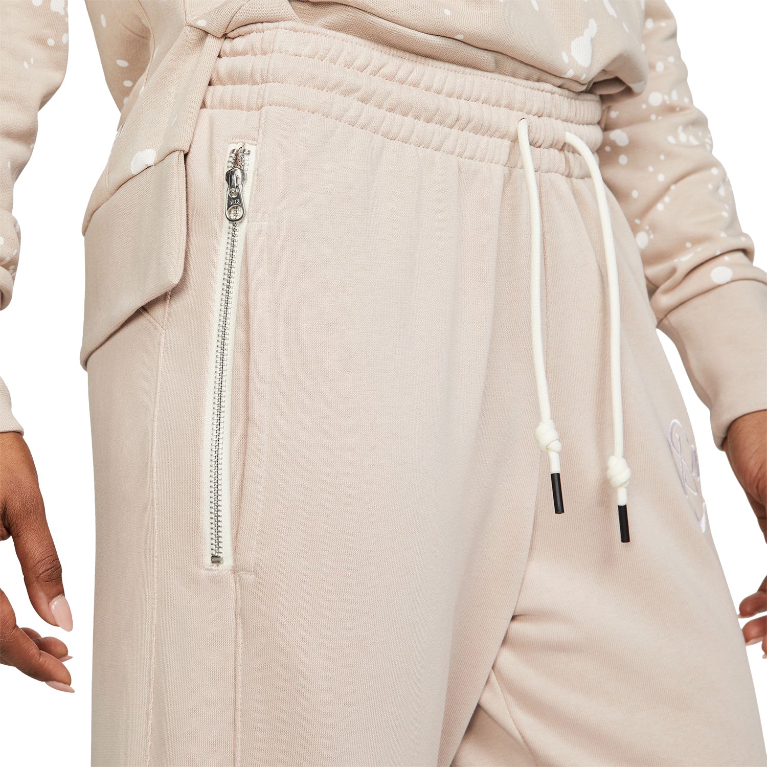 Women's Nike USA Standard Script Fleece Tan Pants - Image 3