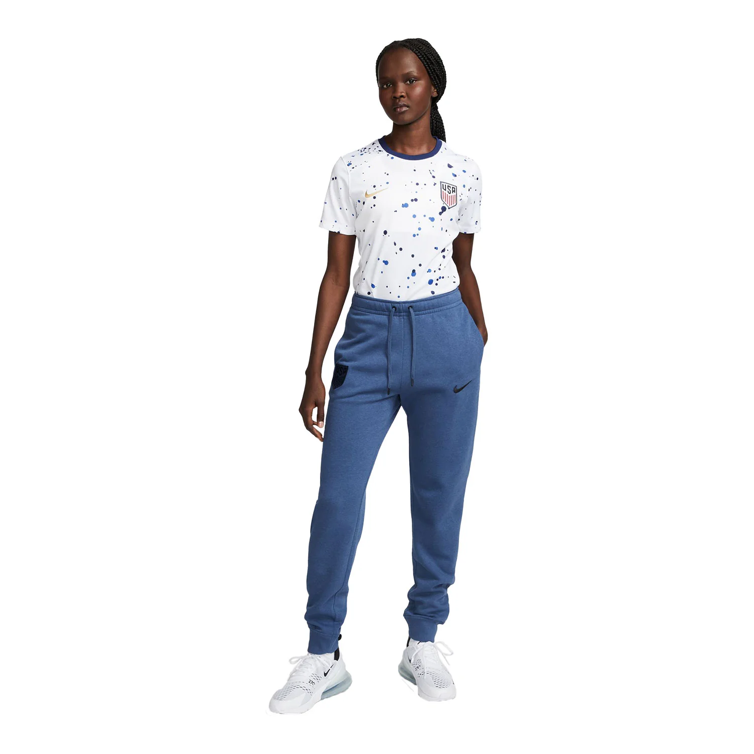Women's Nike USMNT 2023 Travel Blue Pants - Image 5