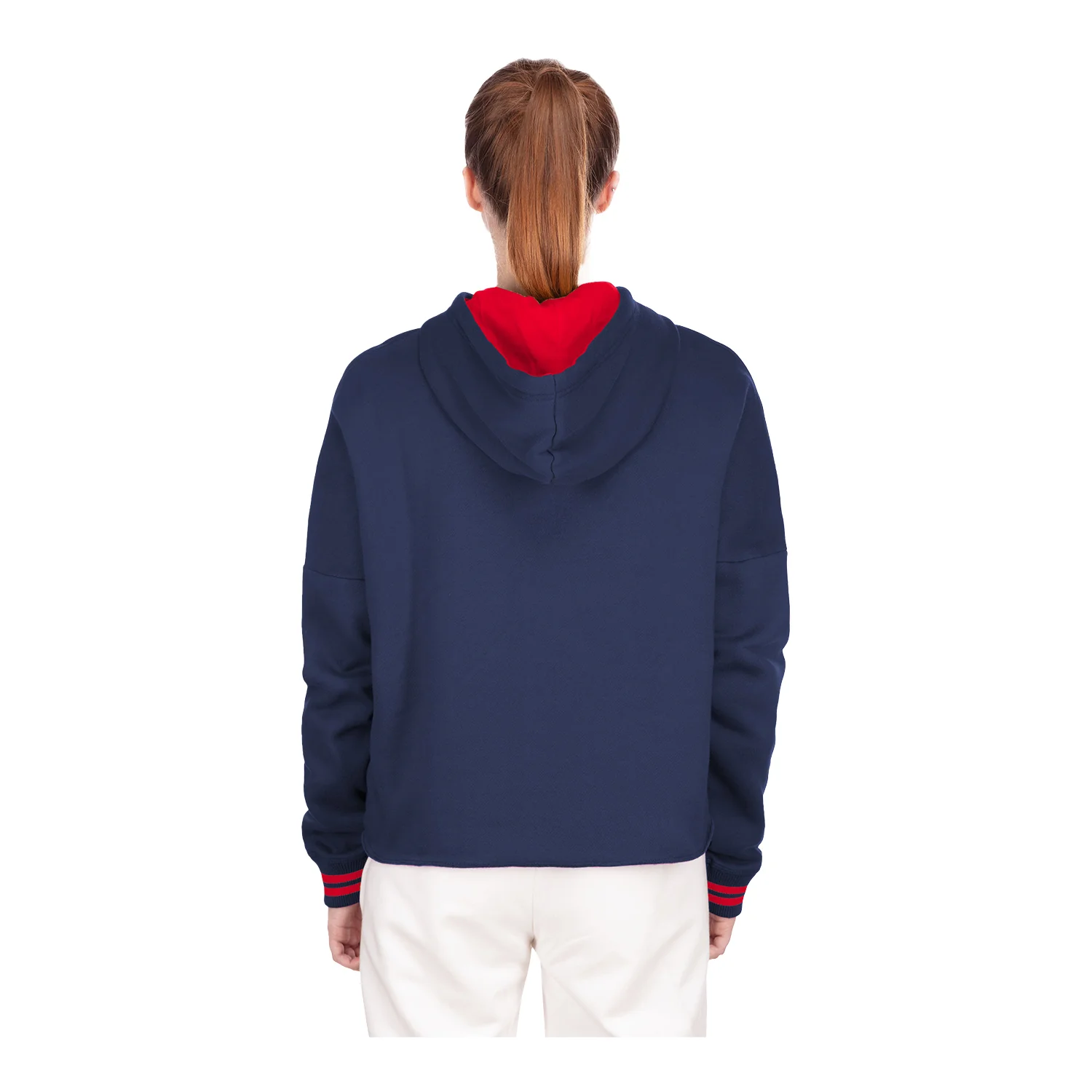 Women's New Era USMNT Fleece Cropped Navy Hoodie - Image 4