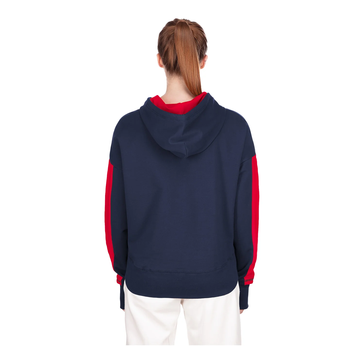 Women's New Era USMNT High-Low Navy Hoodie - Image 5