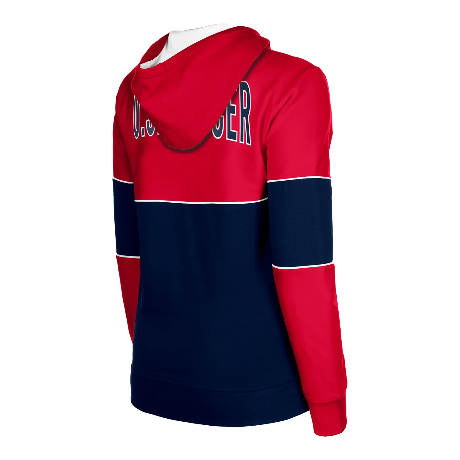 Women's New Era USMNT Full Zip Blocked Red Hoodie - Image 3