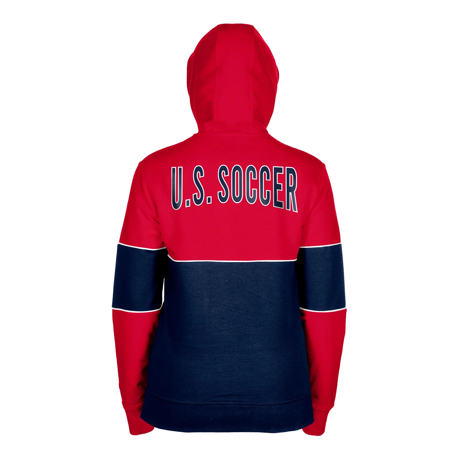 Women's New Era USMNT Full Zip Blocked Red Hoodie - Image 4
