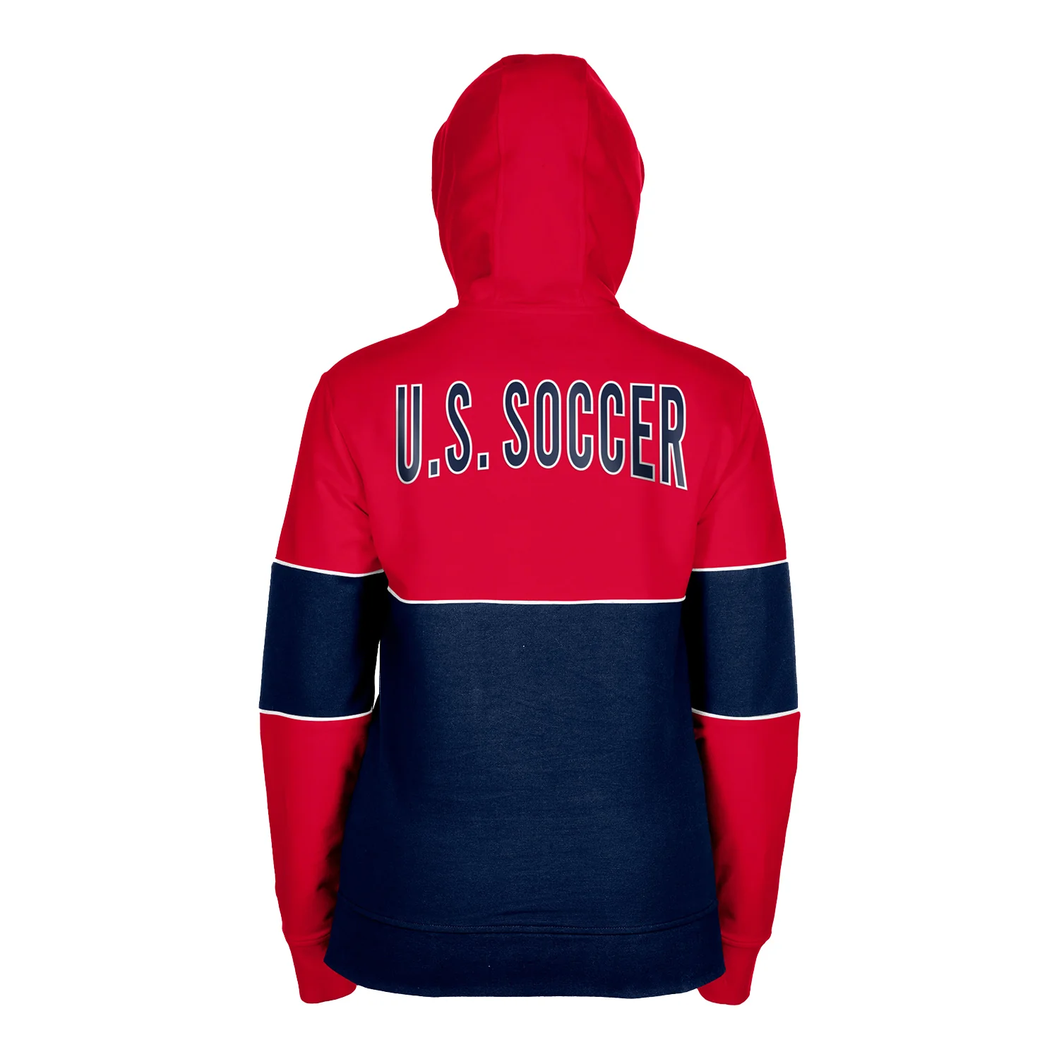 Women's New Era USMNT Full Zip Blocked Red Hoodie - Image 6