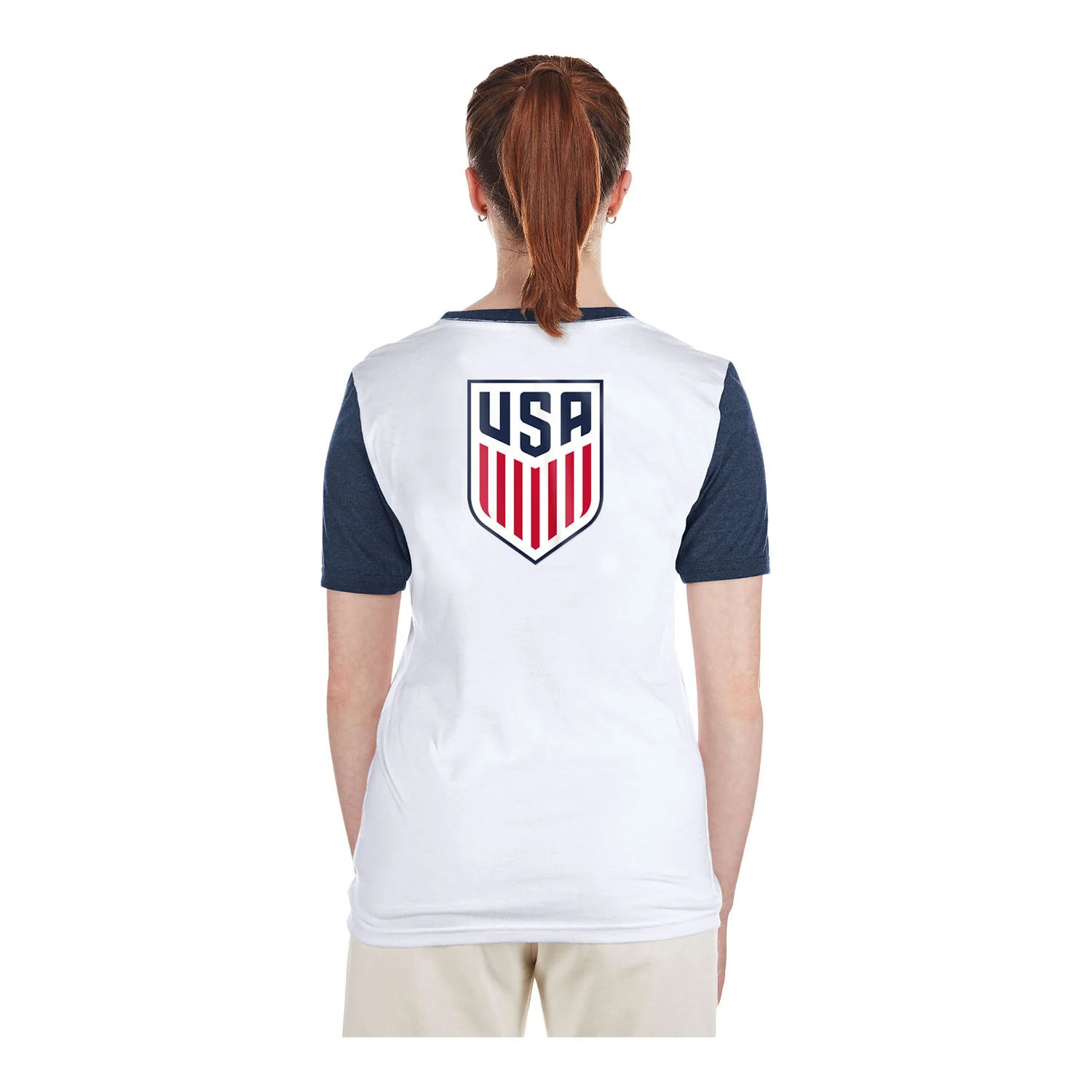 Women's New Era USMNT Sash Short Sleeve White Tee - Image 2