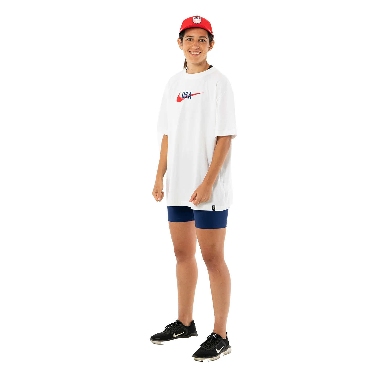 Women's Nike USA Swoosh White Tee - Image 3