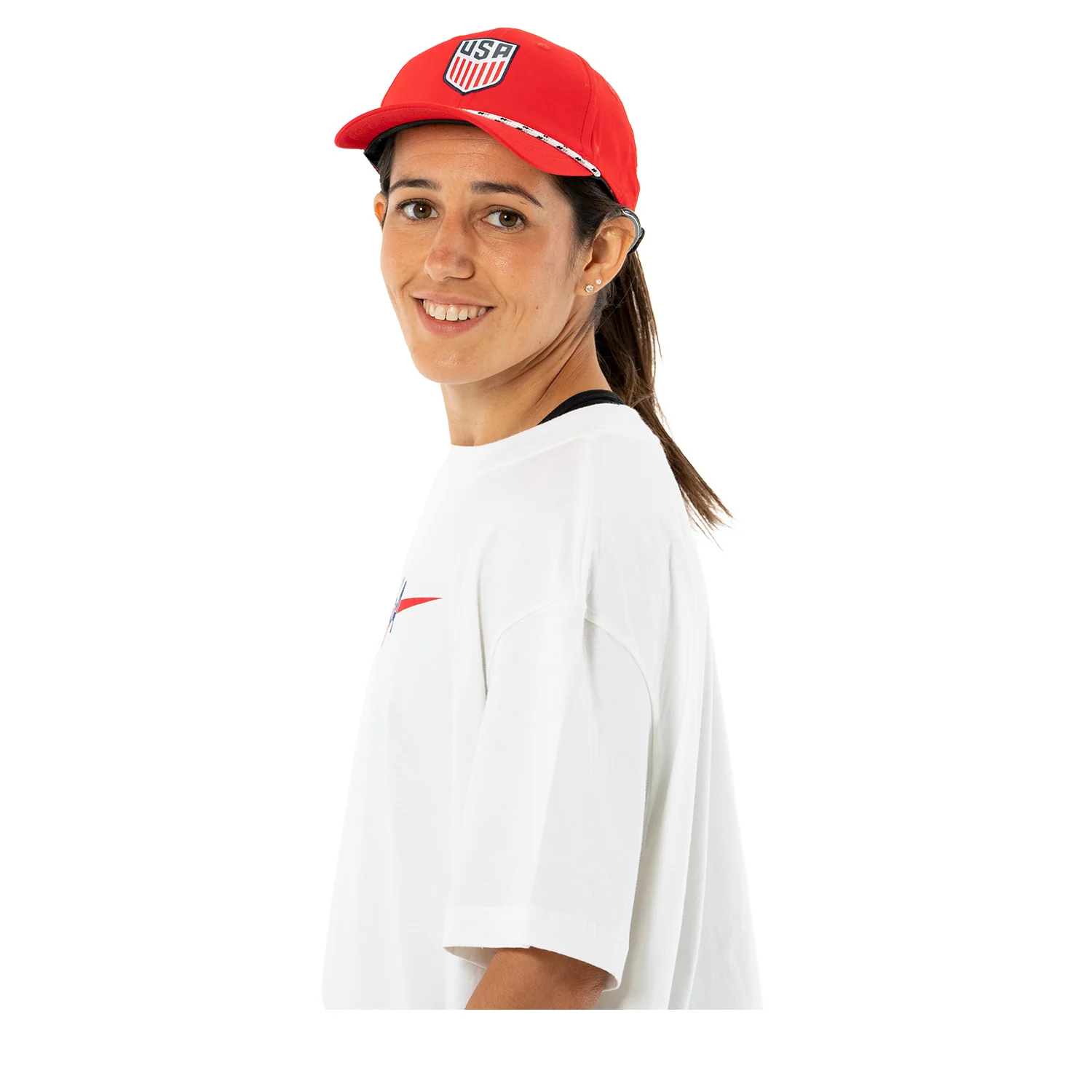 Women's Nike USA Swoosh White Tee - Image 4