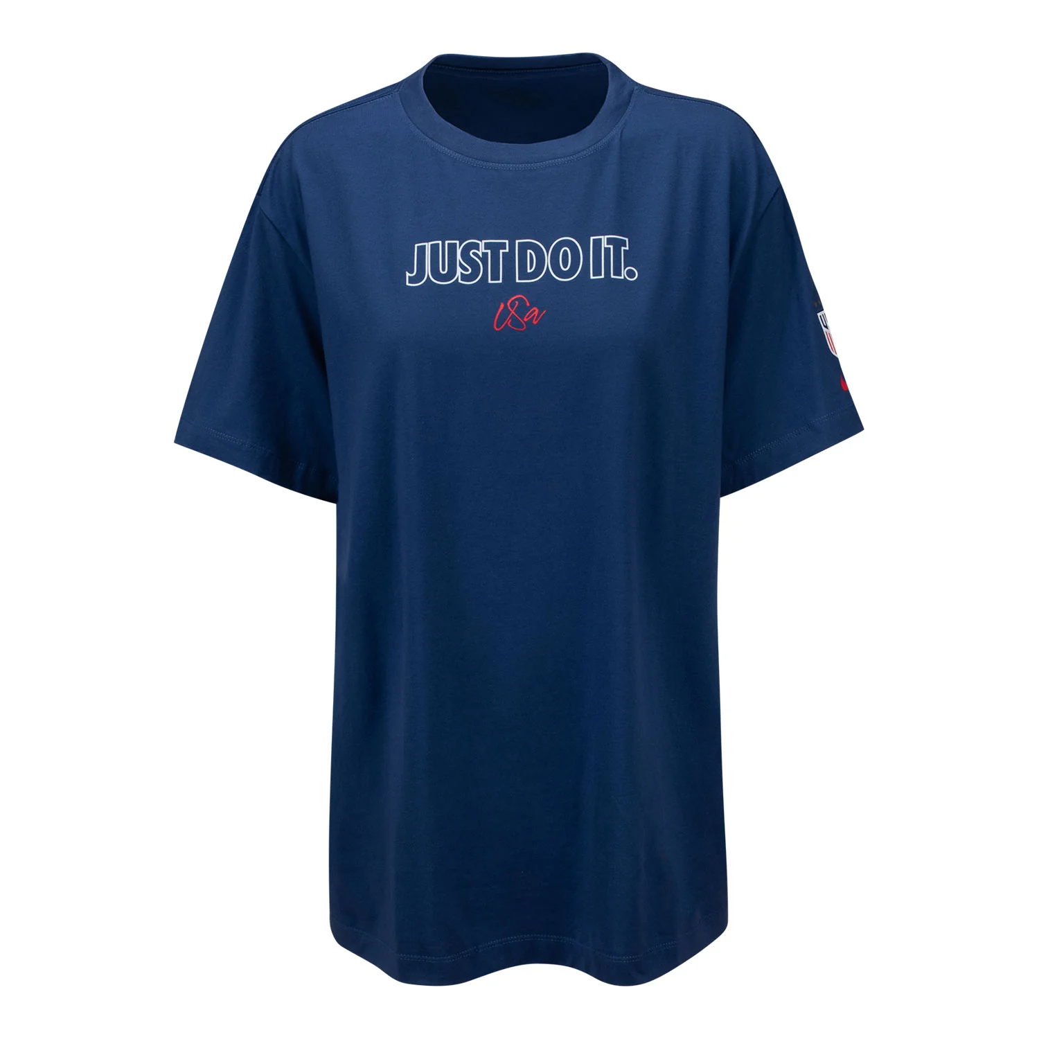Women's Nike USA Just Do It Blue Tee - Image 5
