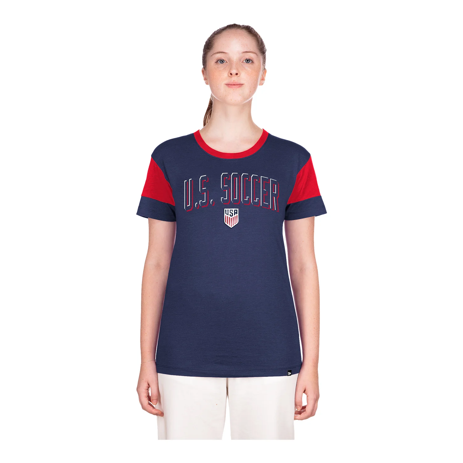 Women's New Era USMNT Navy Rise Tee - Image 4