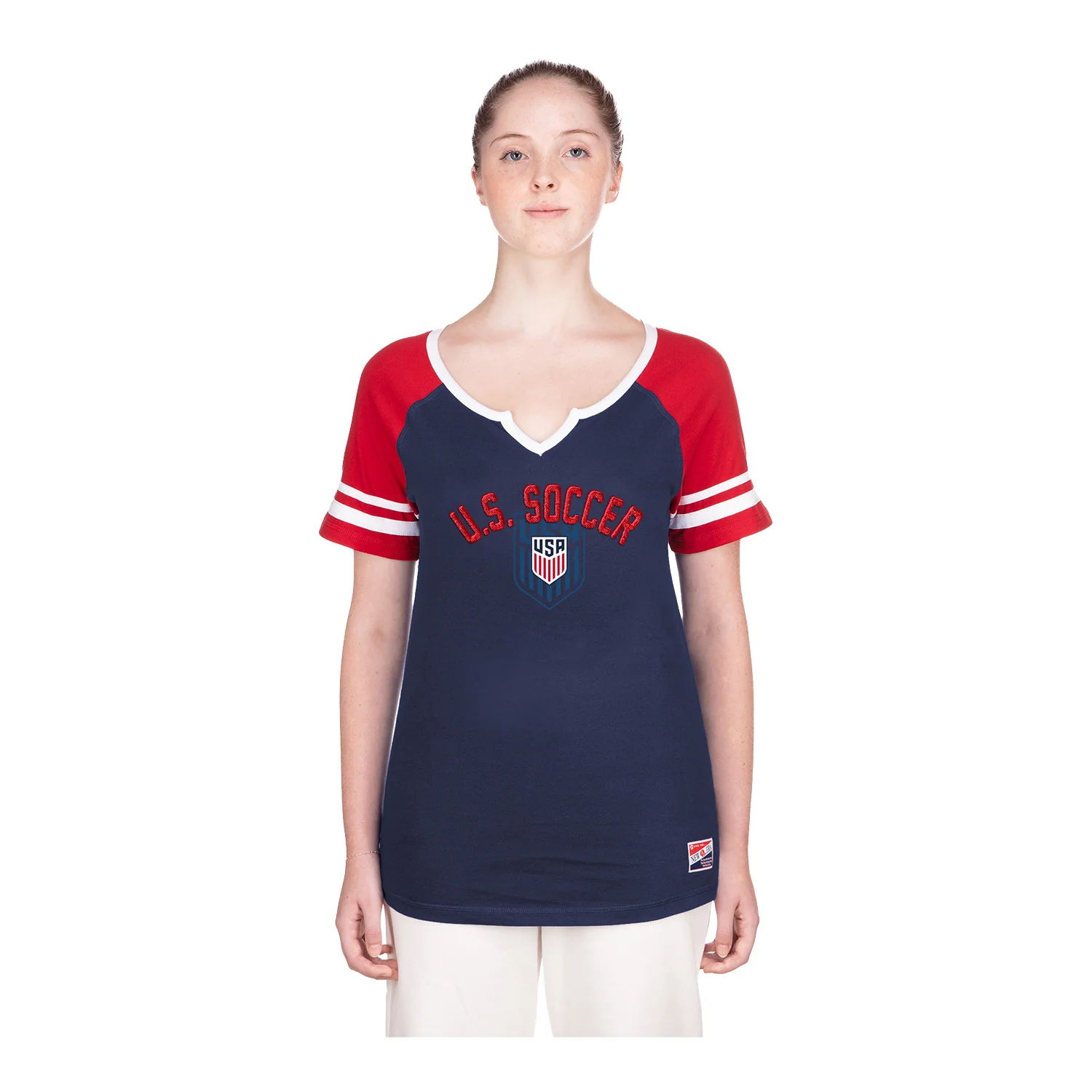 Women's New Era USMNT Echo Navy Tee - Image 4