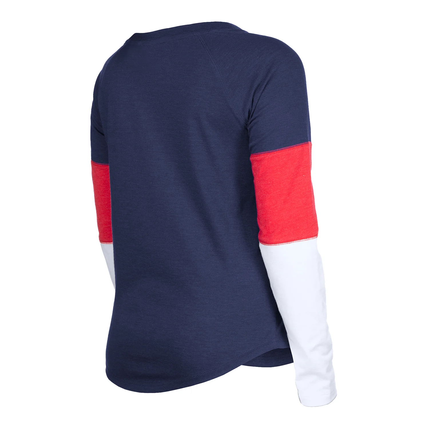 Women's New Era USMNT Colorblock Navy Long Sleeve Tee - Image 3