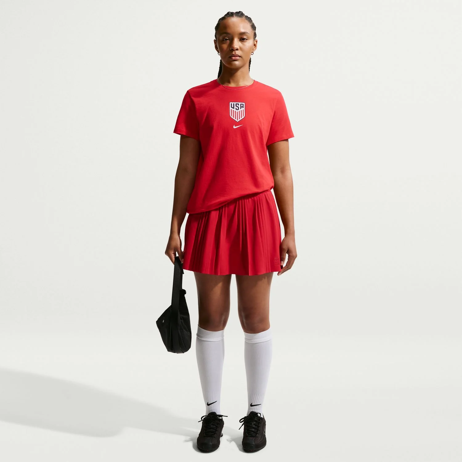 Women's Nike USMNT Crest Red T-Shirt - Image 5