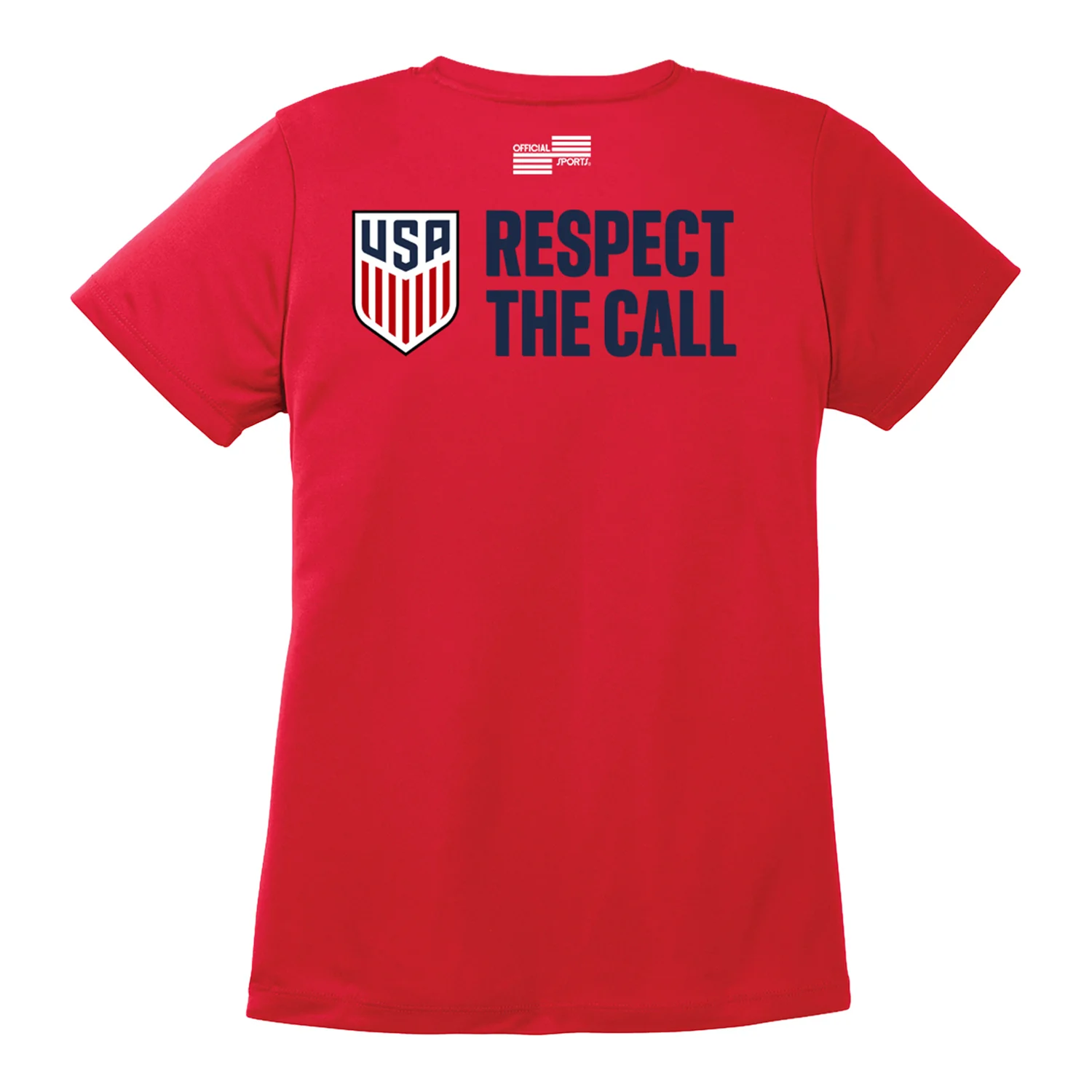 Women's U.S Soccer Respect The Call Red T-Shirt - Image 2