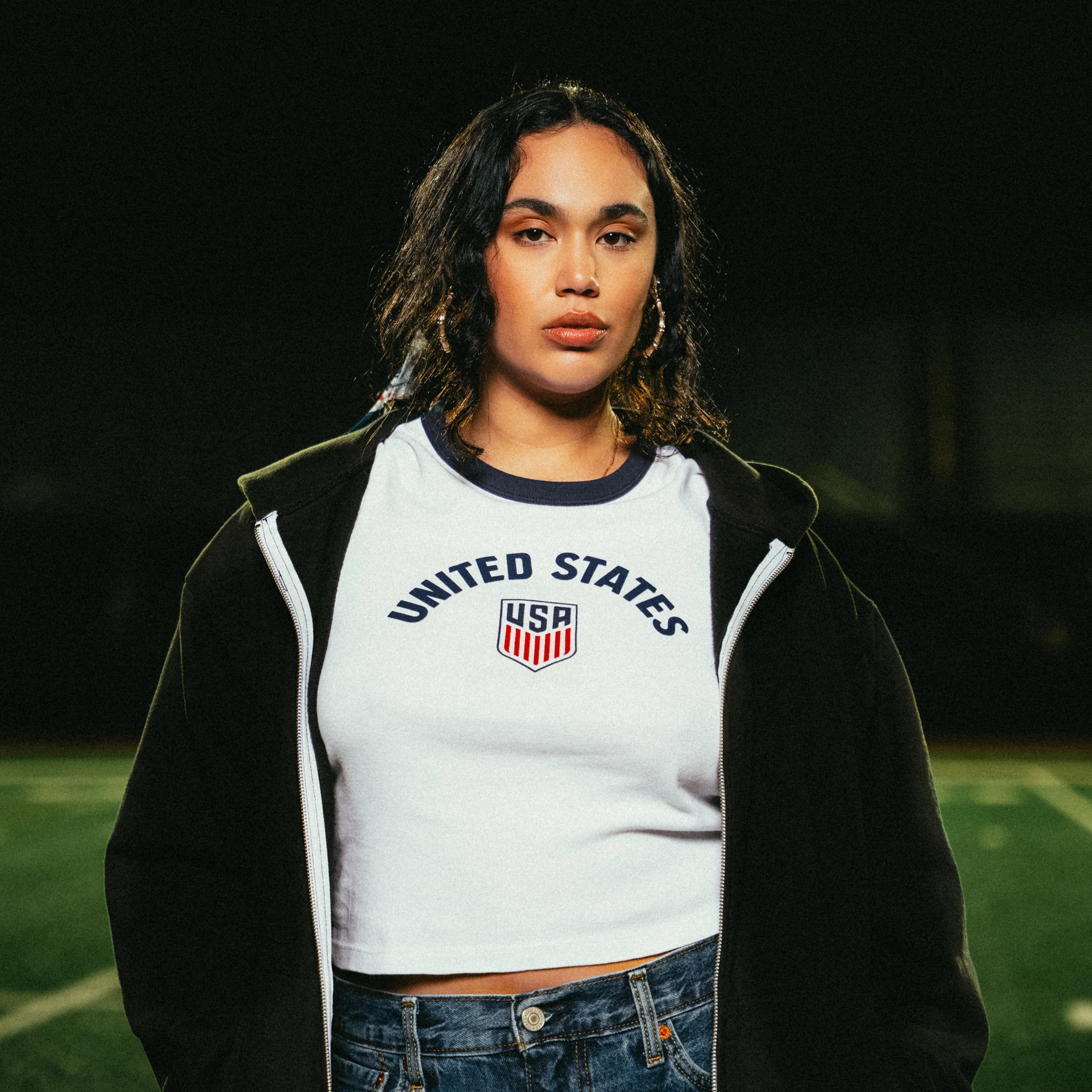 Women's Levi's United States White Ringer T-Shirt