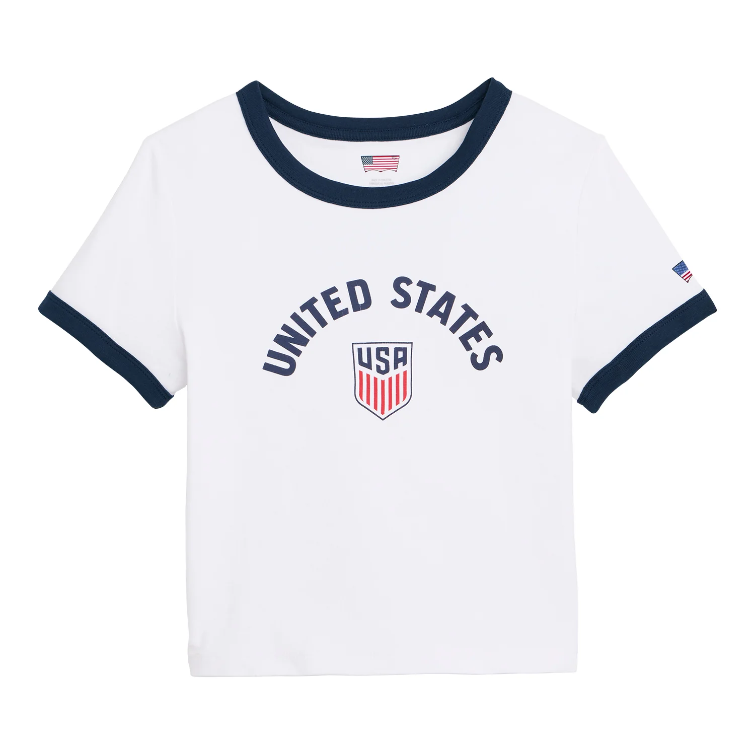 Women's Levi's United States White Ringer T-Shirt - Image 3