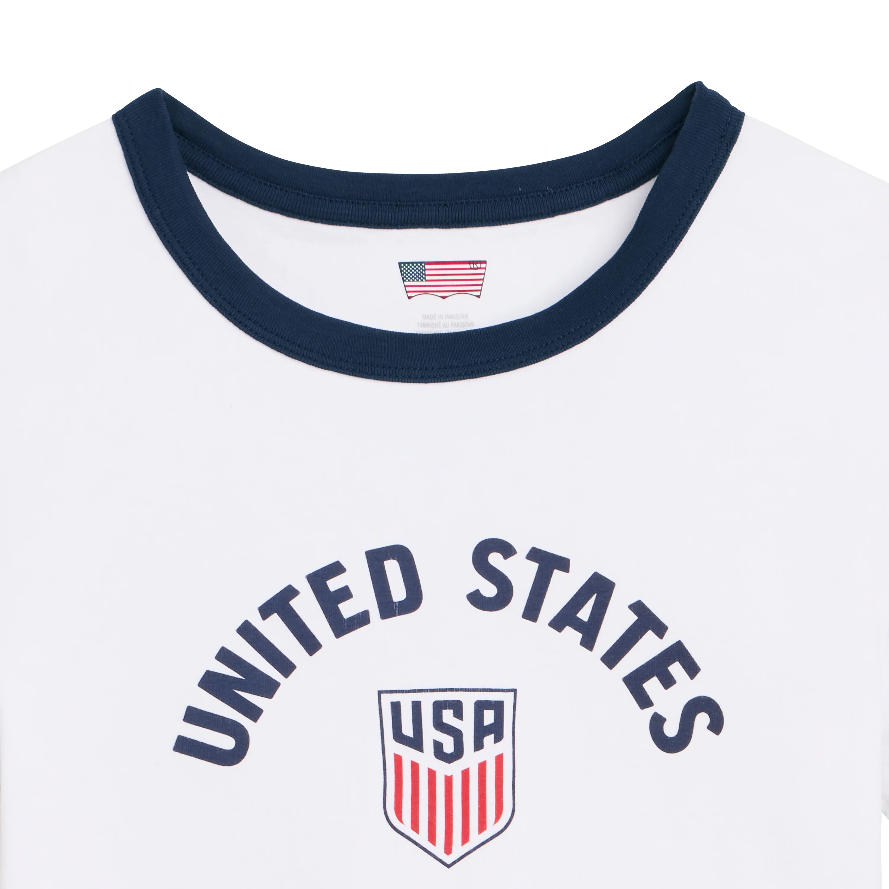 Women's Levi's United States White Ringer T-Shirt - Image 5