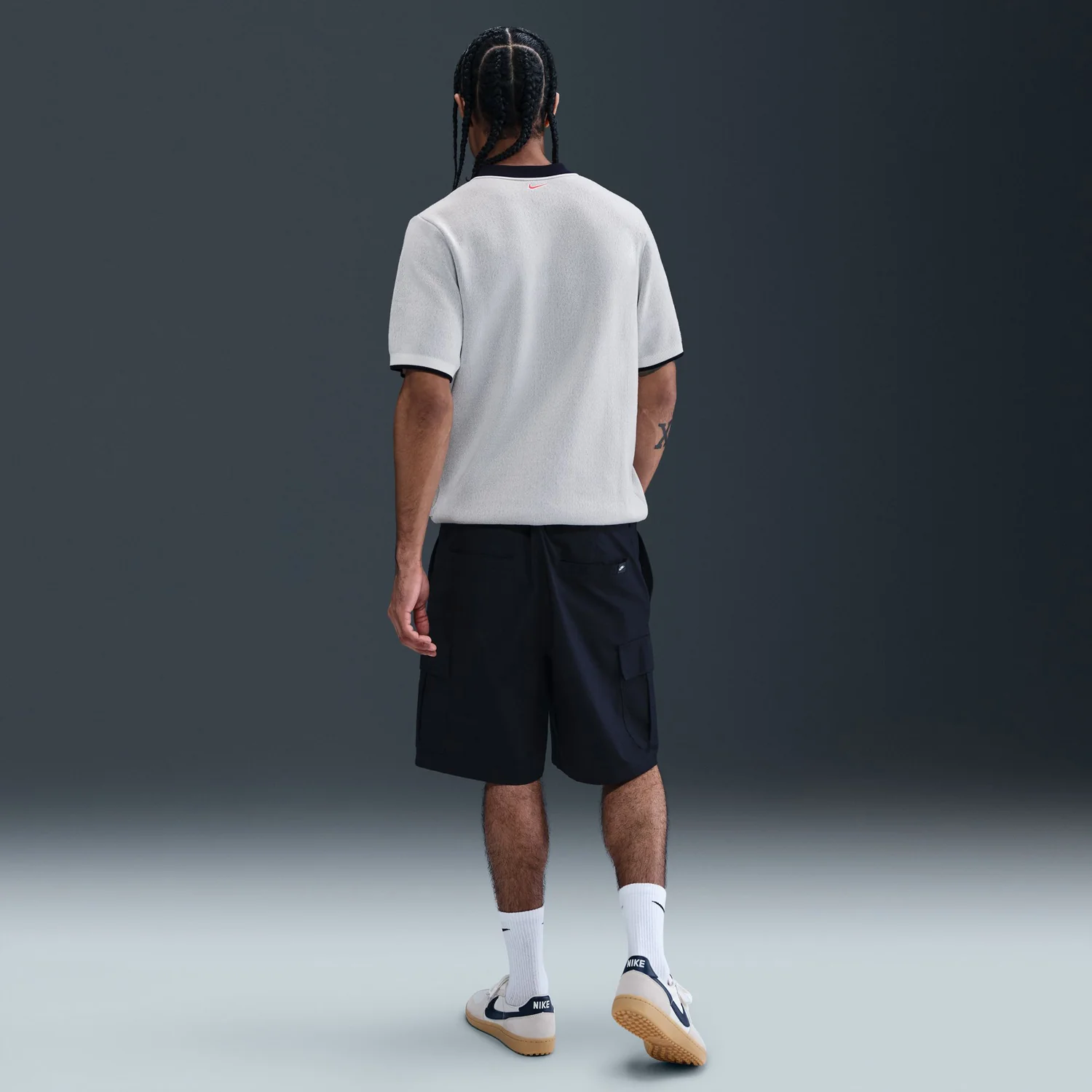 Men's Nike USA Retro 1986 Club Knit Grey Polo - Image 5