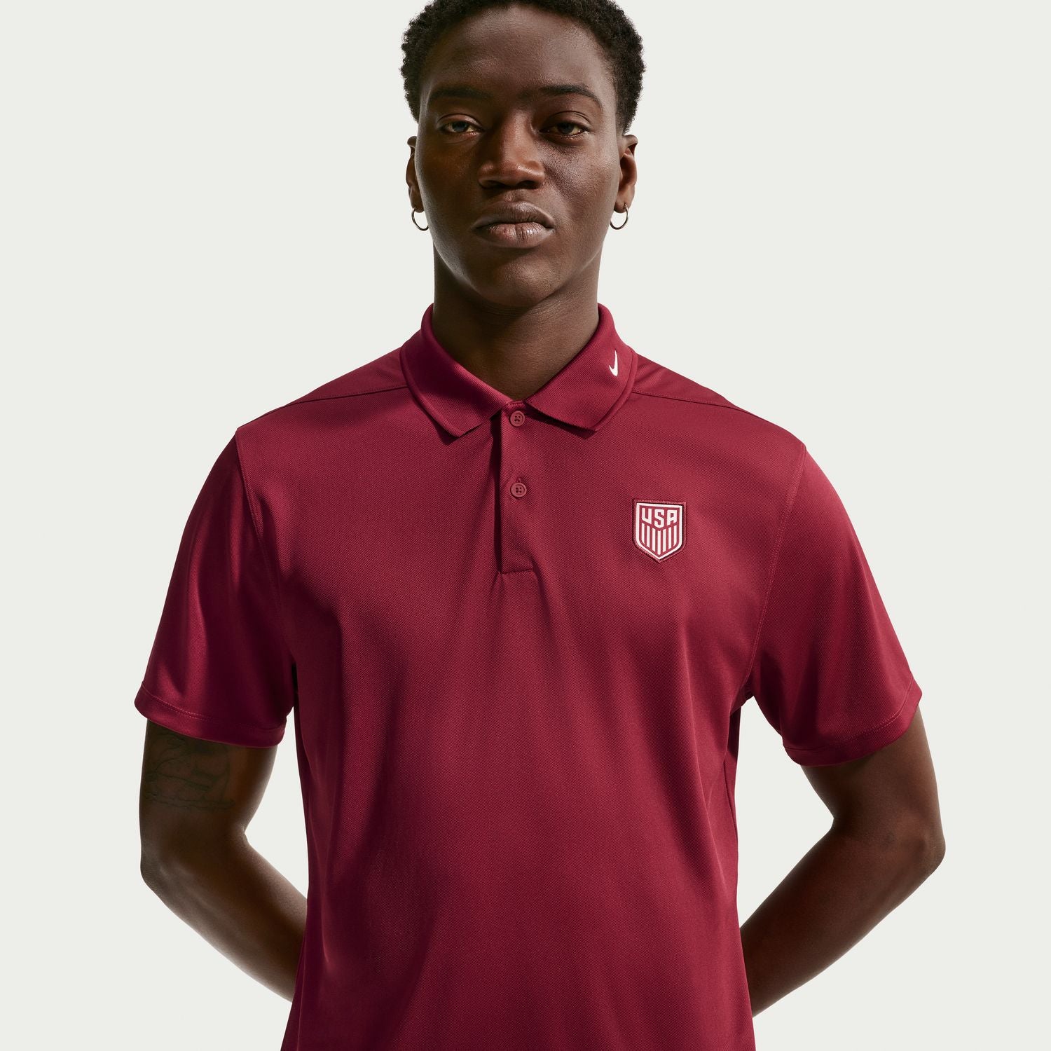 Men's Nike USMNT Victory Red Polo - Image 2