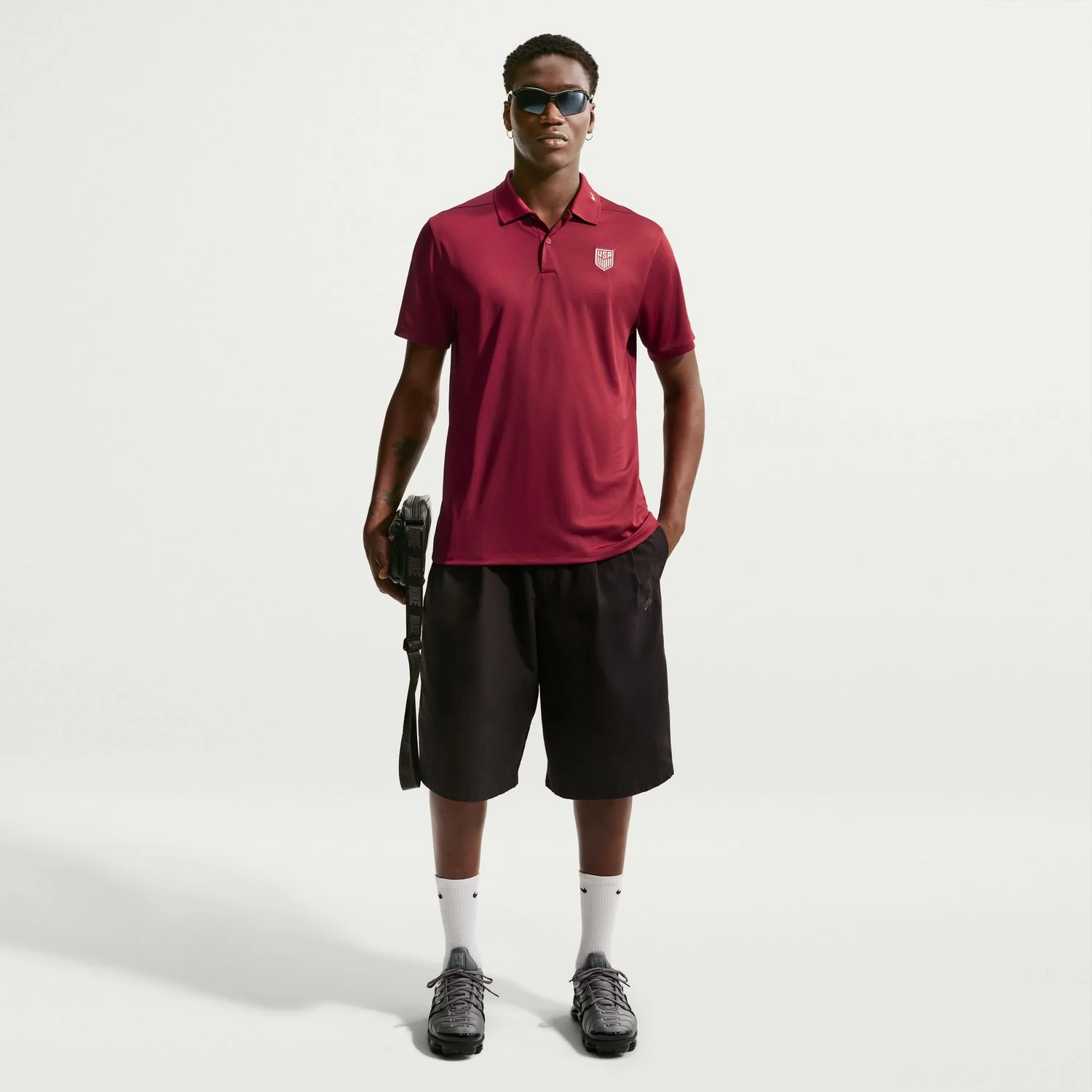 Men's Nike USMNT Victory Red Polo - Image 5