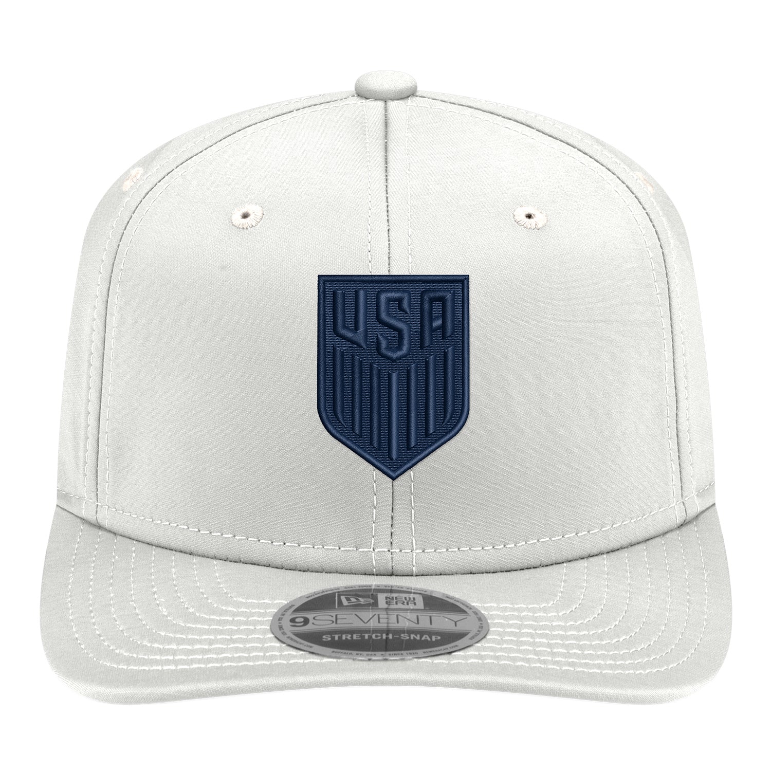 Adult New Era 9Seventy USMNT Navy Tonal Crest White Hat