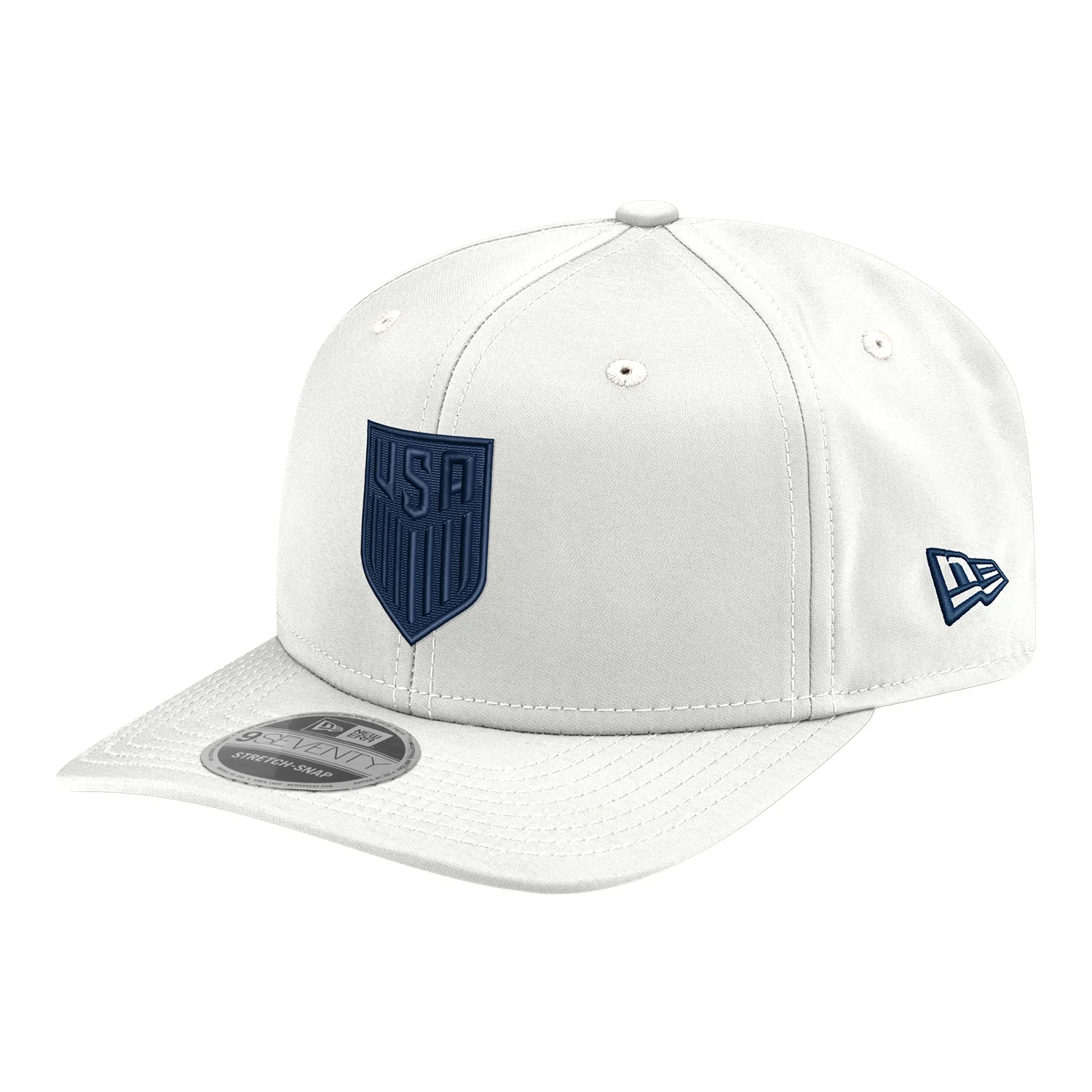Adult New Era 9Seventy USMNT Navy Tonal Crest White Hat - Image 2