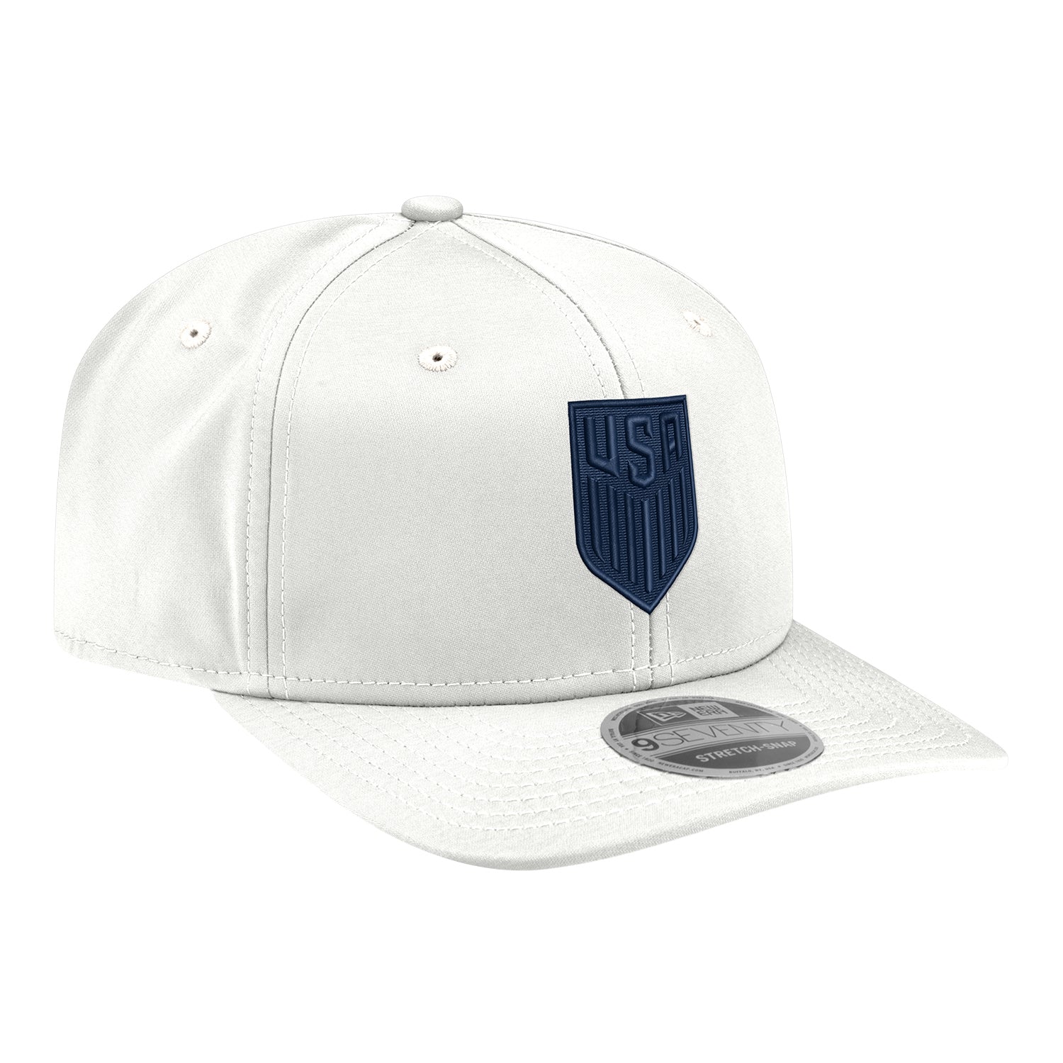 Adult New Era 9Seventy USMNT Navy Tonal Crest White Hat - Image 3